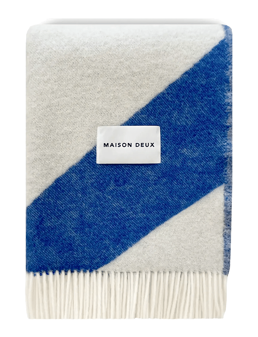 Maison Deux - Swirl Blanket - decken - blue/white - 0