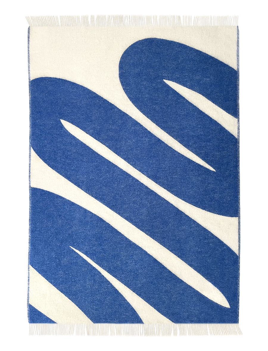Maison Deux - Swirl Blanket - decken - blue/white - 2