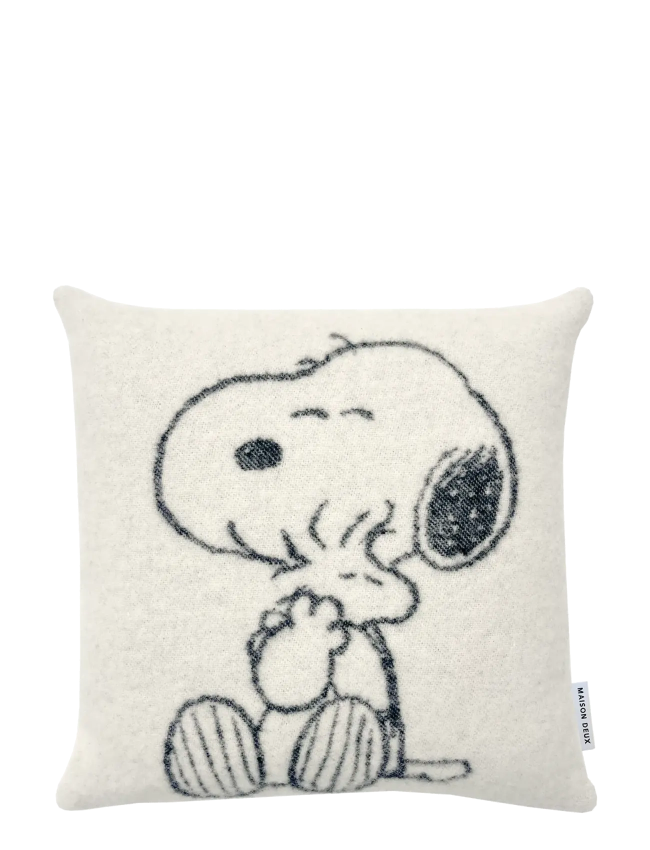 Maison Deux Peanuts Cushion Hug Black, 50X 50 cm, Kids Decor, Weiß - Cushions, Kinder
