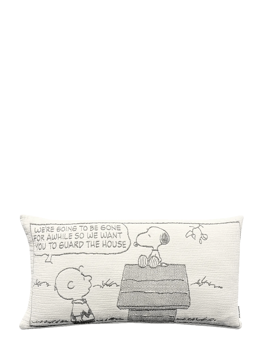 Maison Deux - Peanuts Cushion Guard the House - Black - ilupadjad - black/white - 0