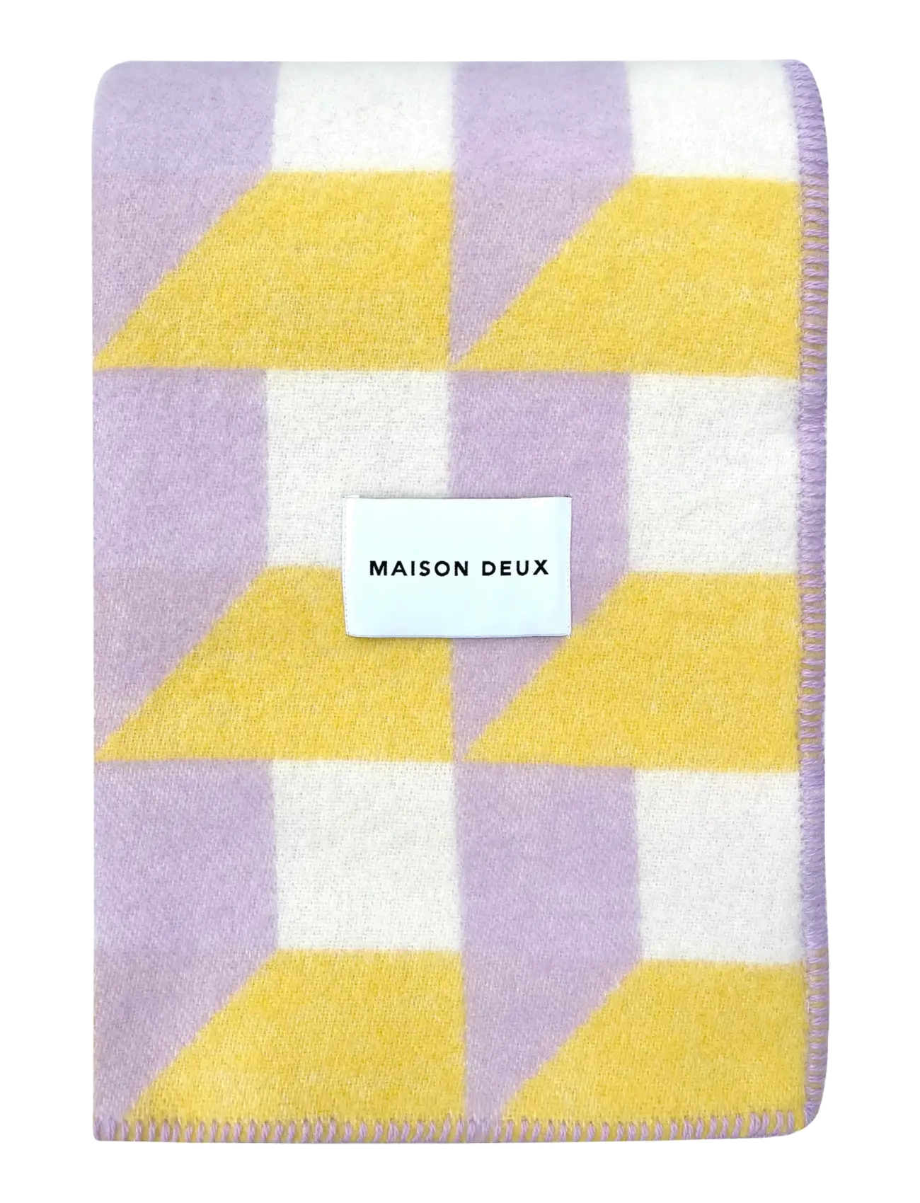 Maison Deux Cubics Blanket, 130X 200 cm, Cushions & Blankets, Mehrfarbig/gemustert - Blankets Throws, Homeware