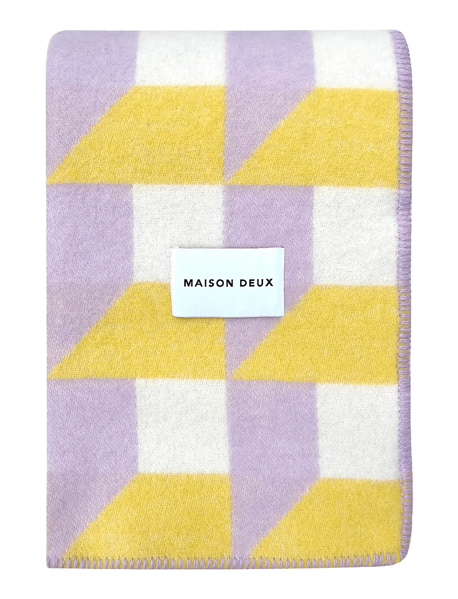 Maison Deux - Cubics Blanket - pleedid - lilac sun - 0