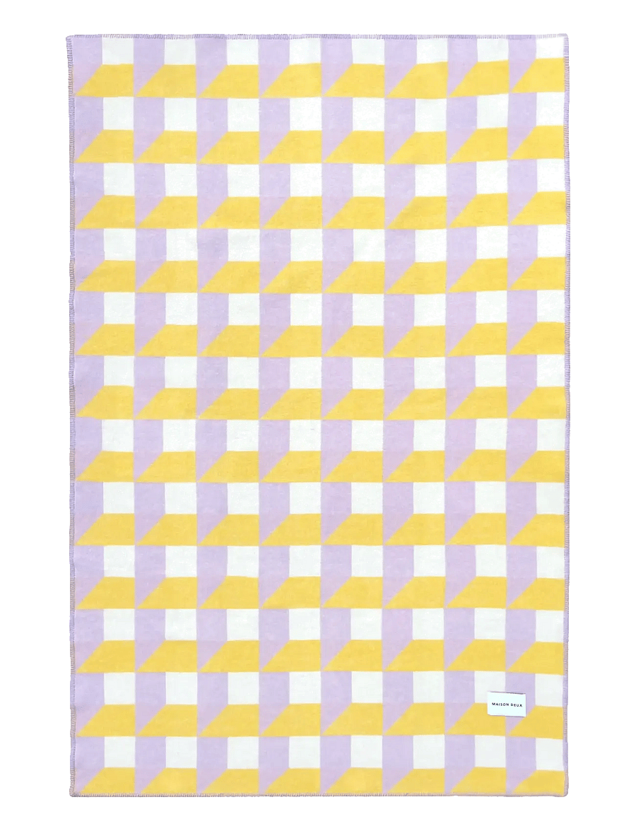 Maison Deux - Cubics Blanket - pleedid - lilac sun - 1