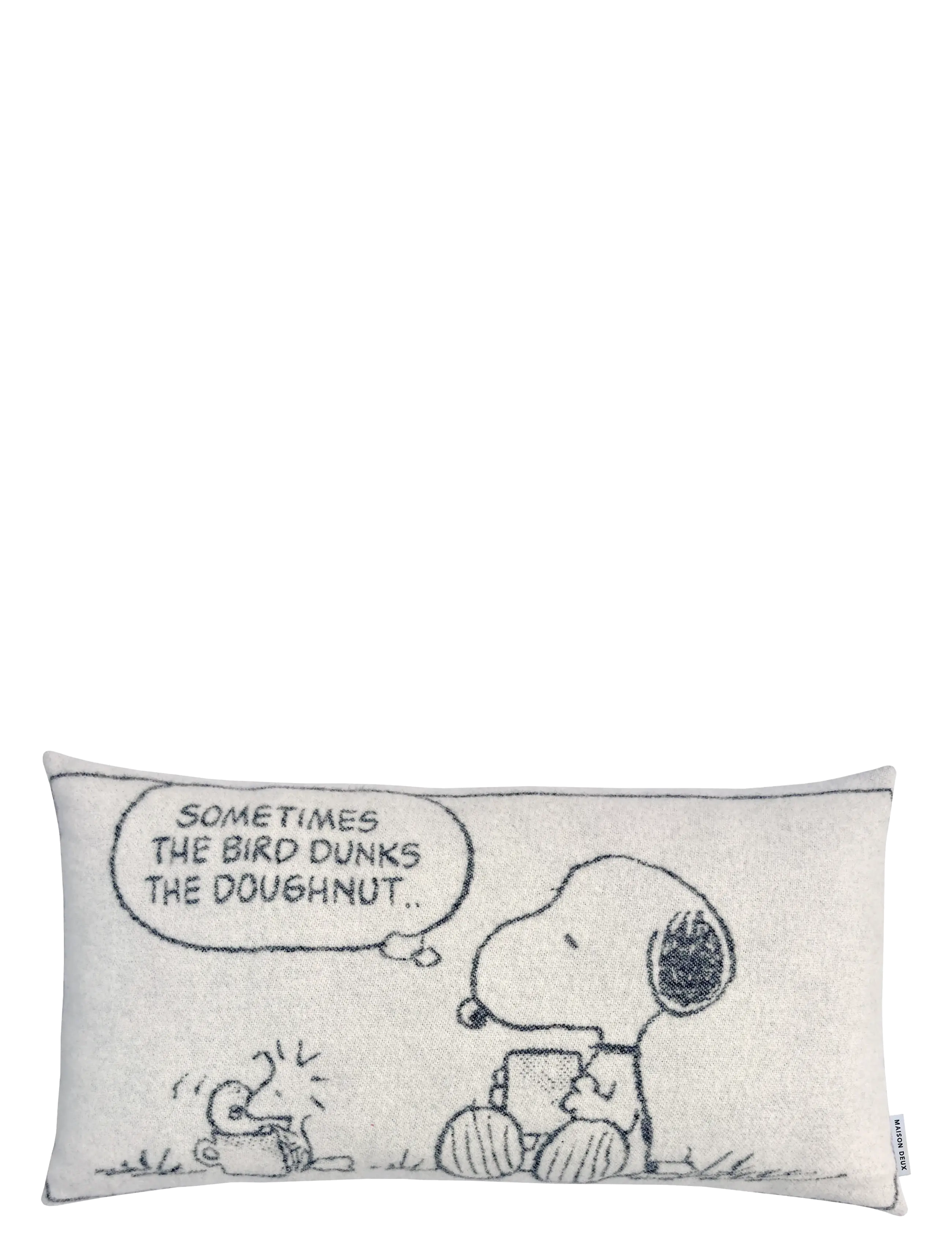Maison Deux Peanuts Cushion Comic Doughnut Xl, Pudder, Multi/mønstret, Str: 50X 90CM