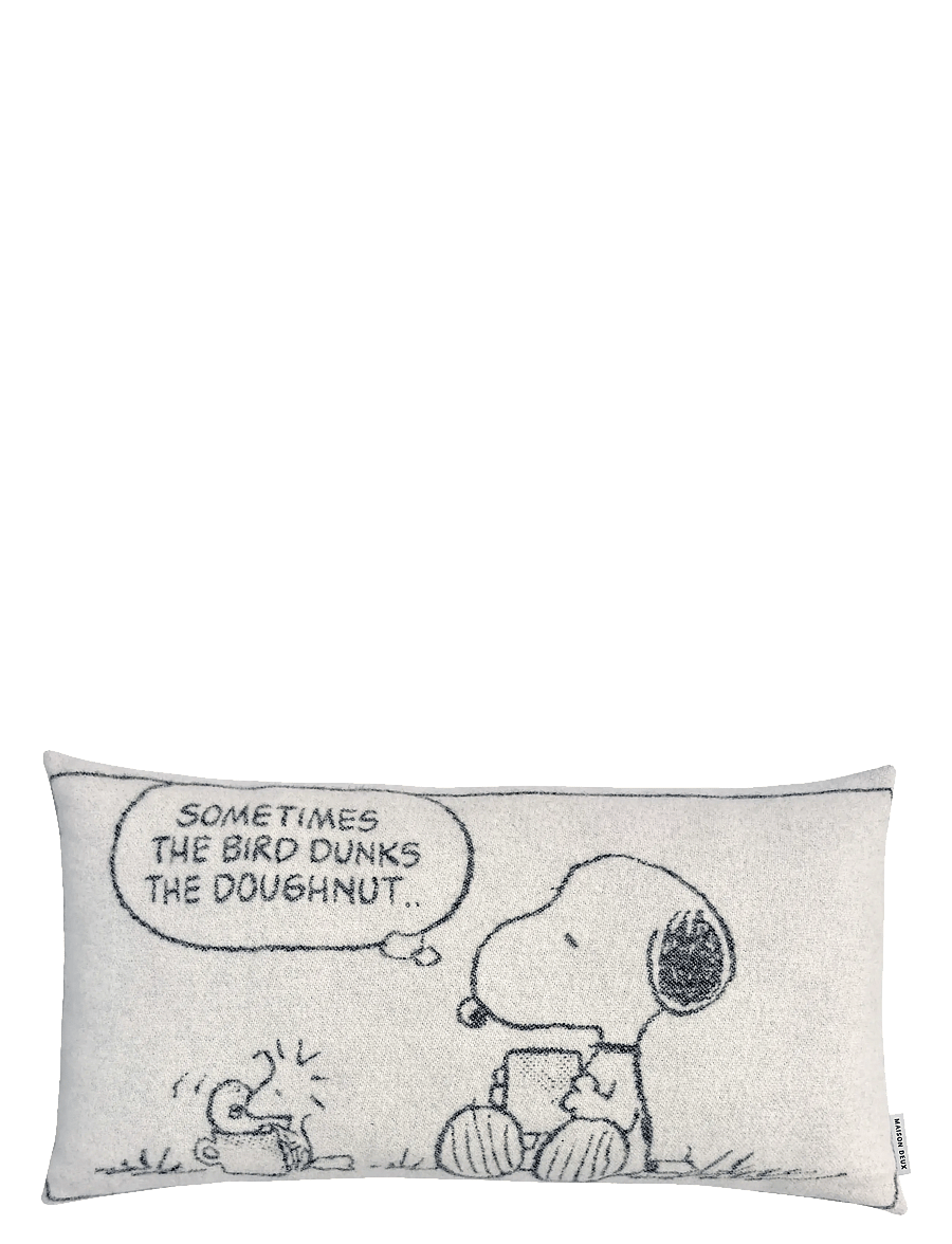 Maison Deux - Peanuts Cushion Comic Doughnut XL - black/white - 1