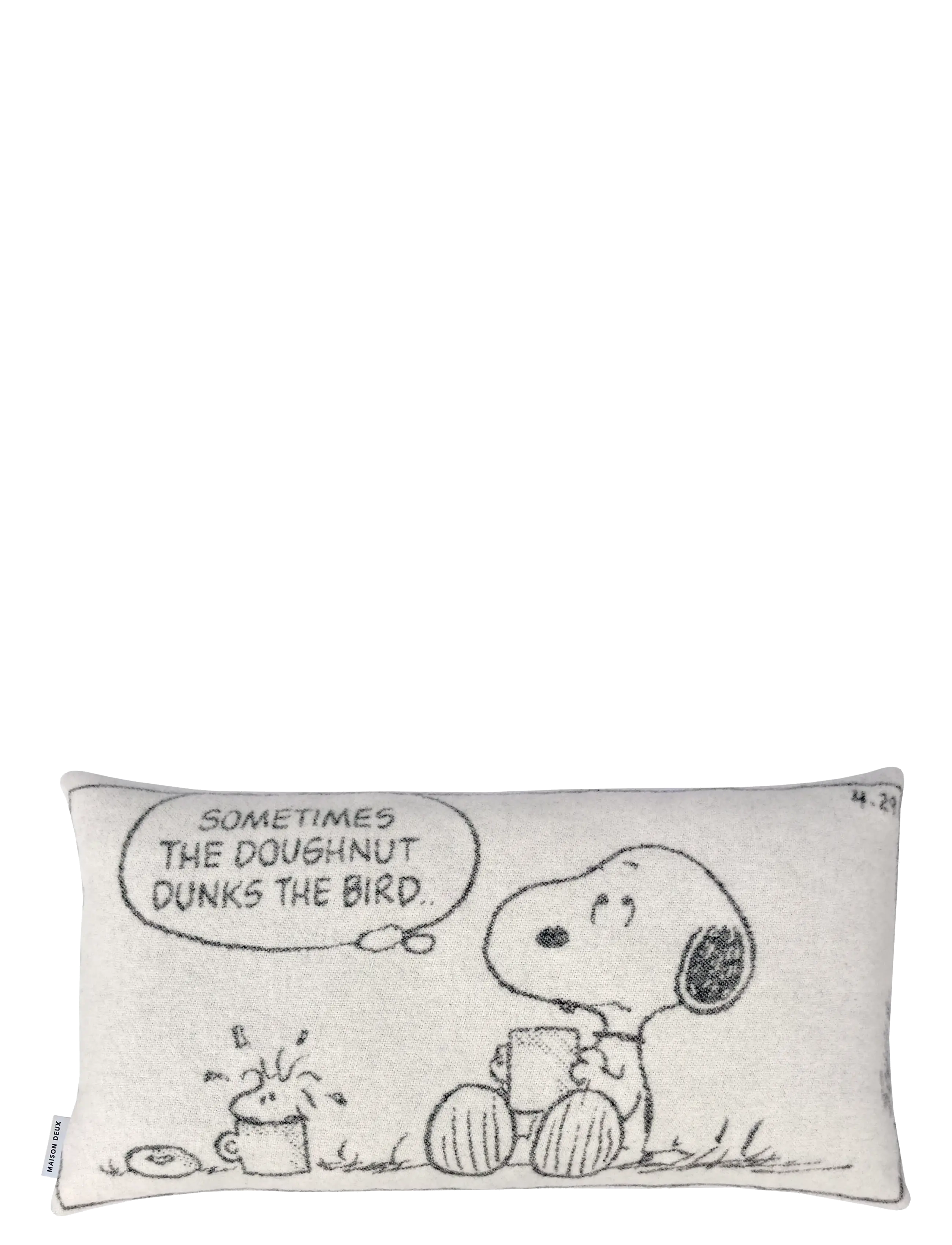 Maison Deux - Peanuts Cushion Comic Doughnut XL - black/white - 2