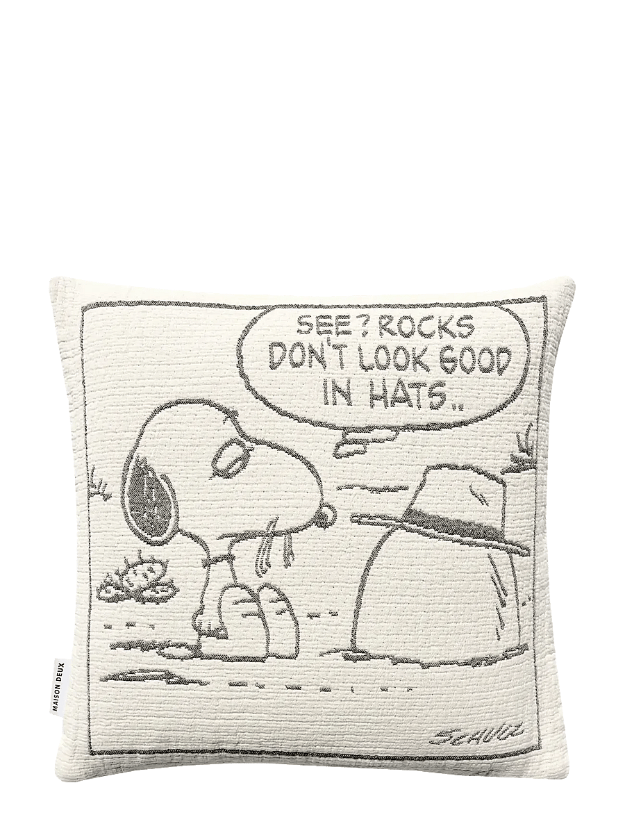 Maison Deux - Peanuts Cushion Rock - Black - ilupadjad - black/white - 1