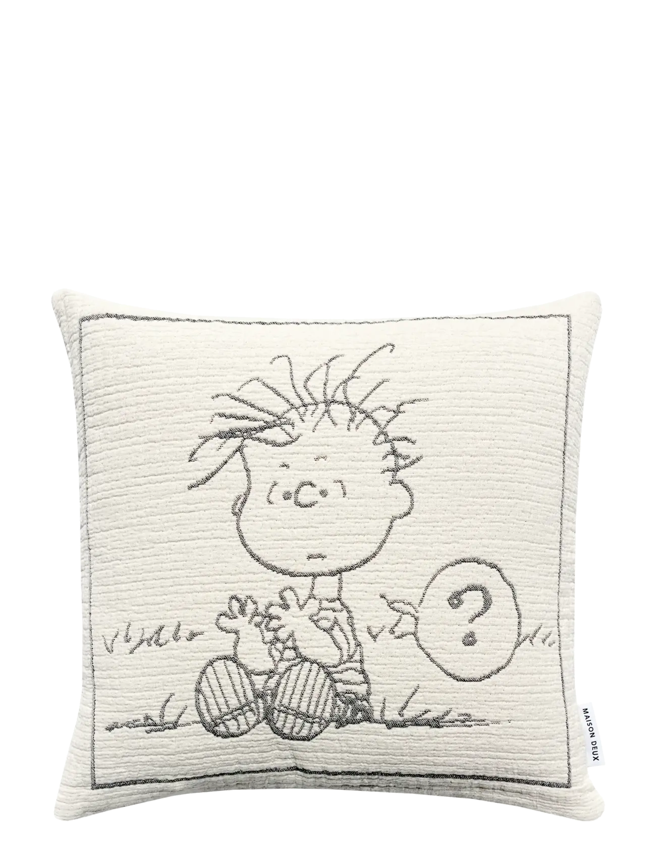 Maison Deux Peanuts Cushion Zeppelin - Black - Maison Deux - BLACK/WHITE / white