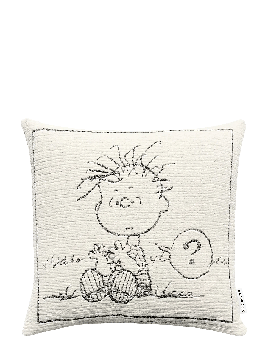 Maison Deux - Peanuts Cushion Zeppelin - Black - black/white - 1