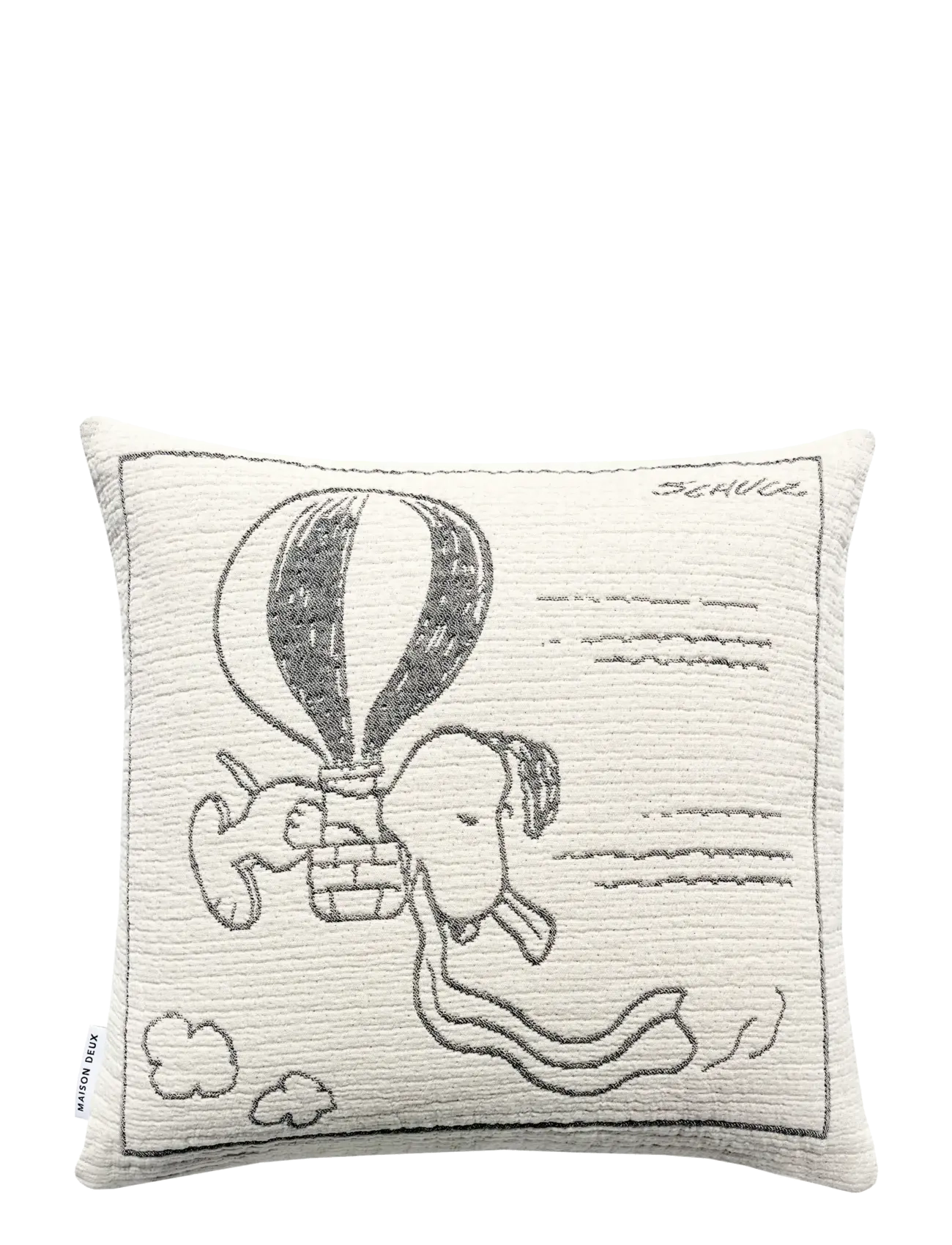 Maison Deux - Peanuts Cushion Zeppelin - Black - black/white - 2