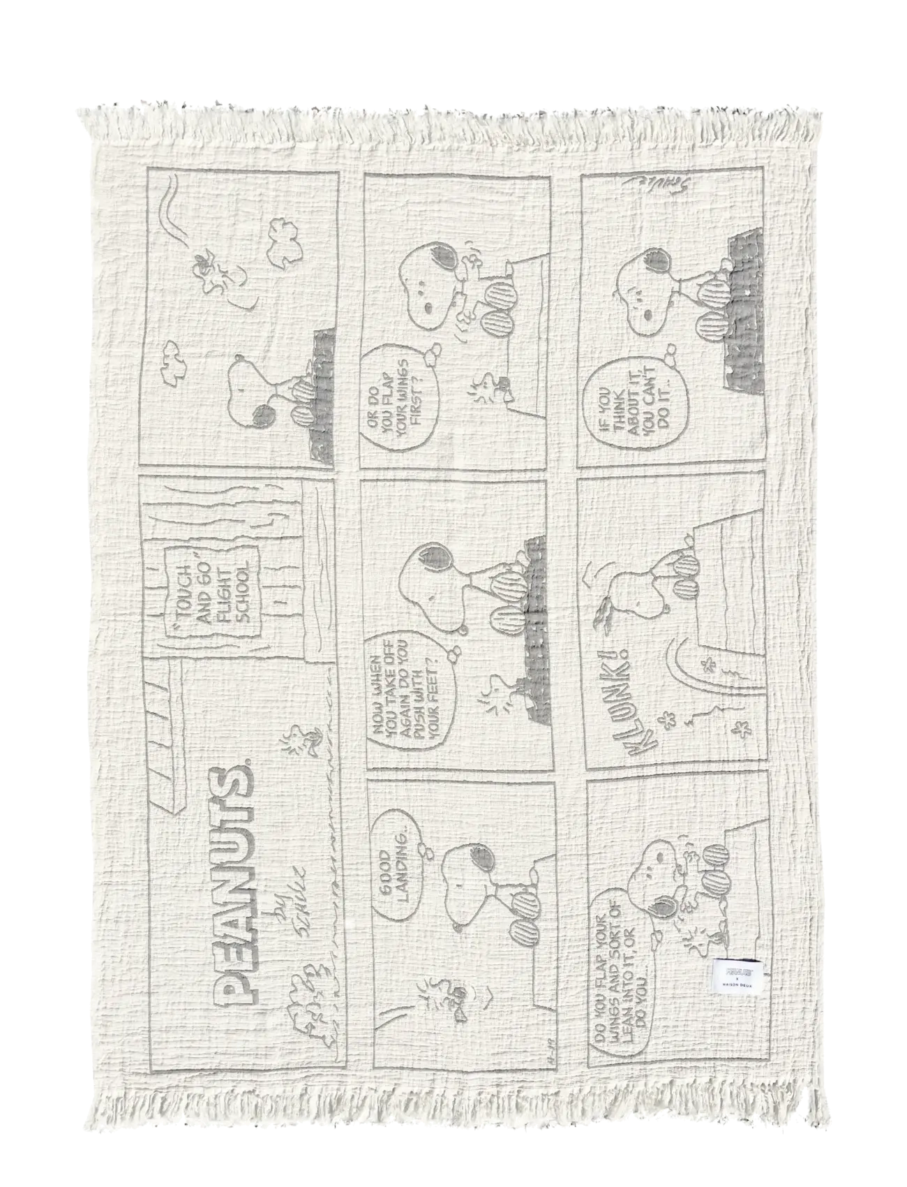 Maison Deux - Peanuts Blanket Flight school - Black - tekid - black/white - 1