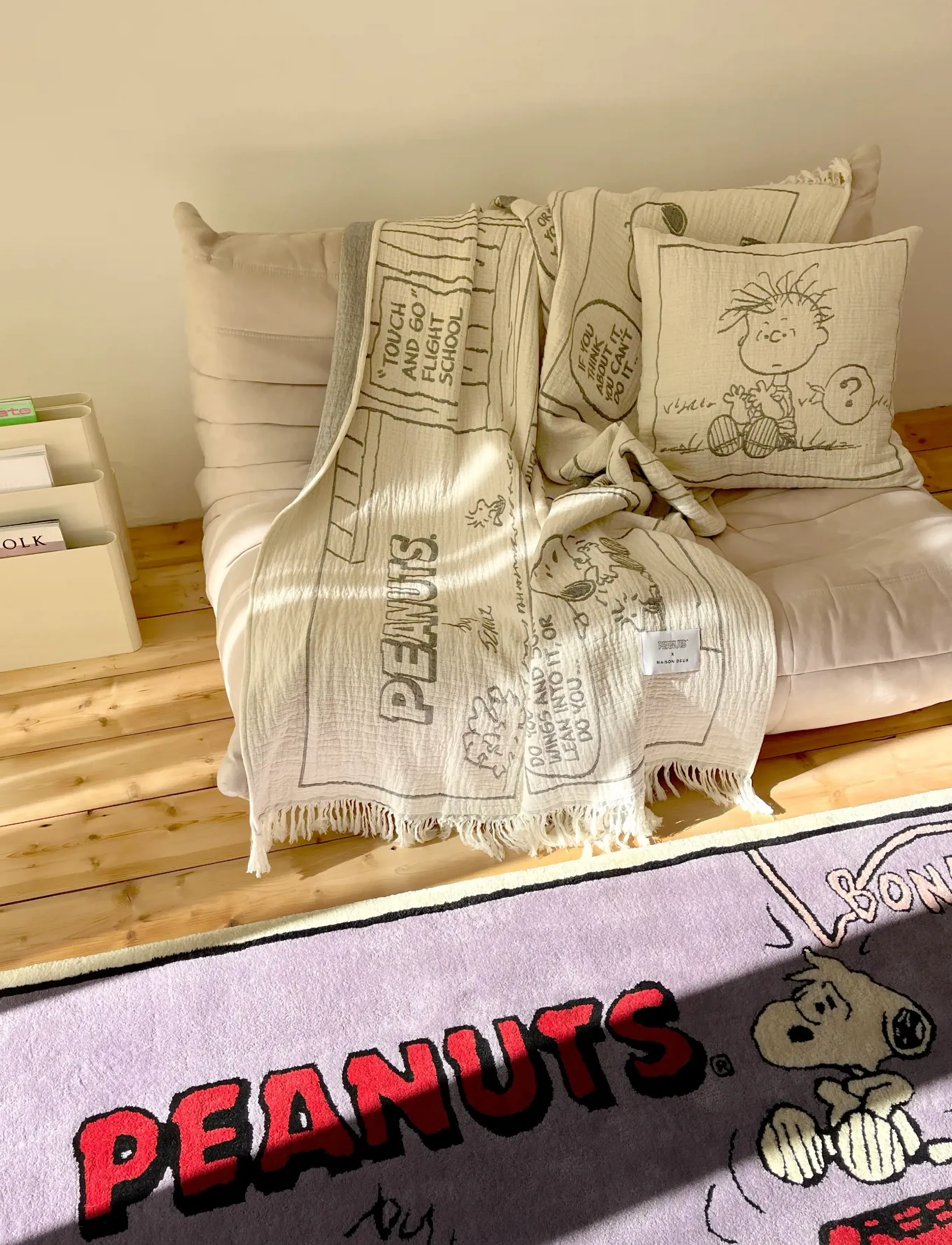 Maison Deux - Peanuts Blanket Flight school - Black - tekid - black/white - 3