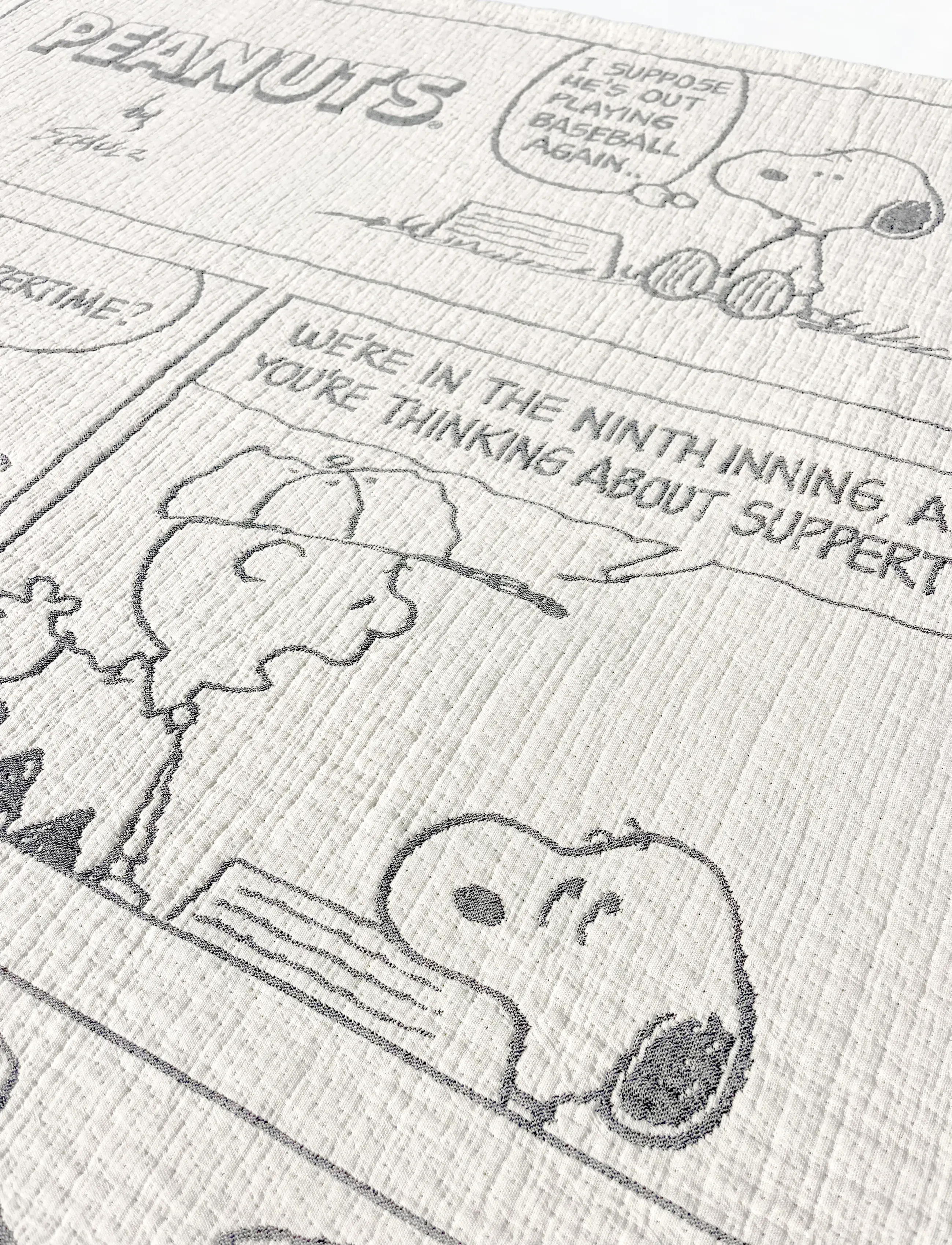 Maison Deux - Peanuts Blanket Baseball - Black - tekid - black/white - 1