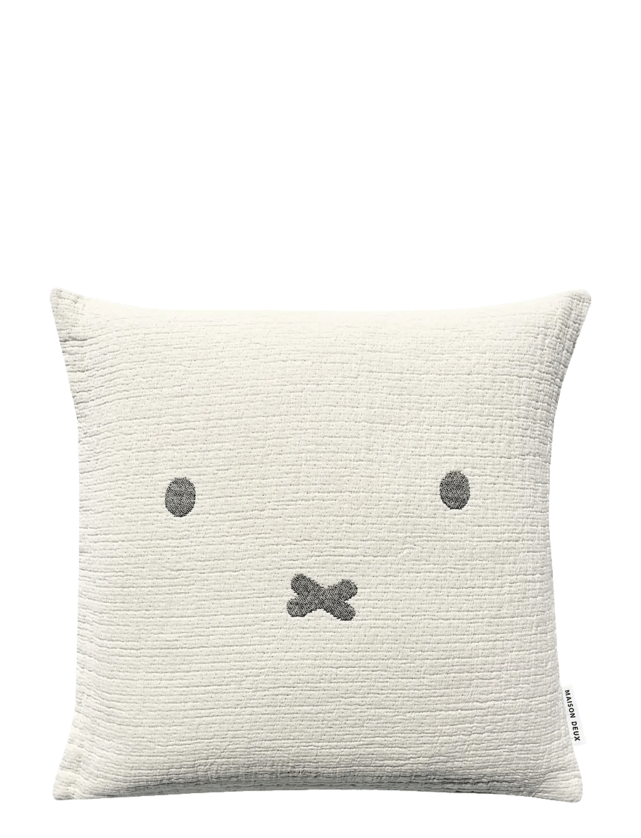 Maison Deux - Miffy Cushion - Black - dekorative kissen - black/white - 0