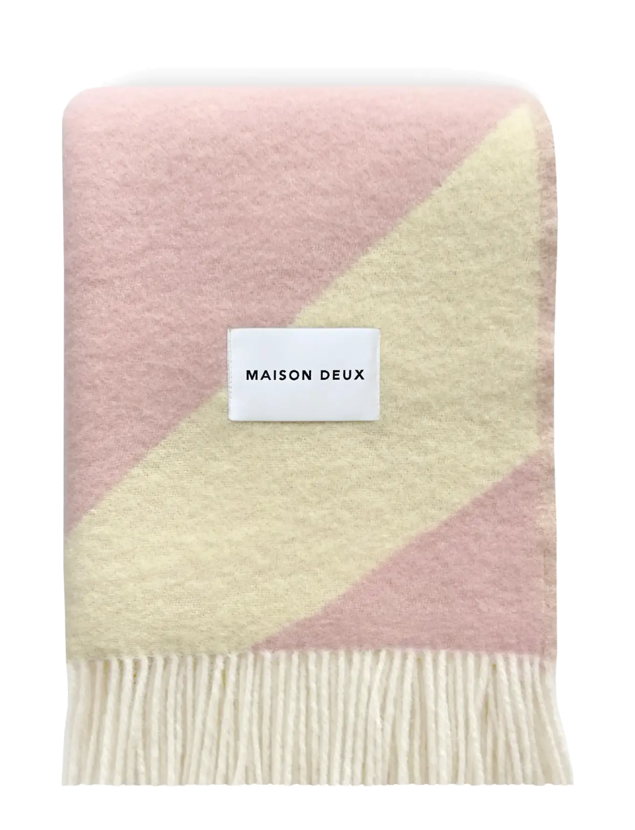 Maison Deux Swirl Blanket, 130X 200 cm, Cushions & Blankets, Rosa - Blankets Throws, Homeware