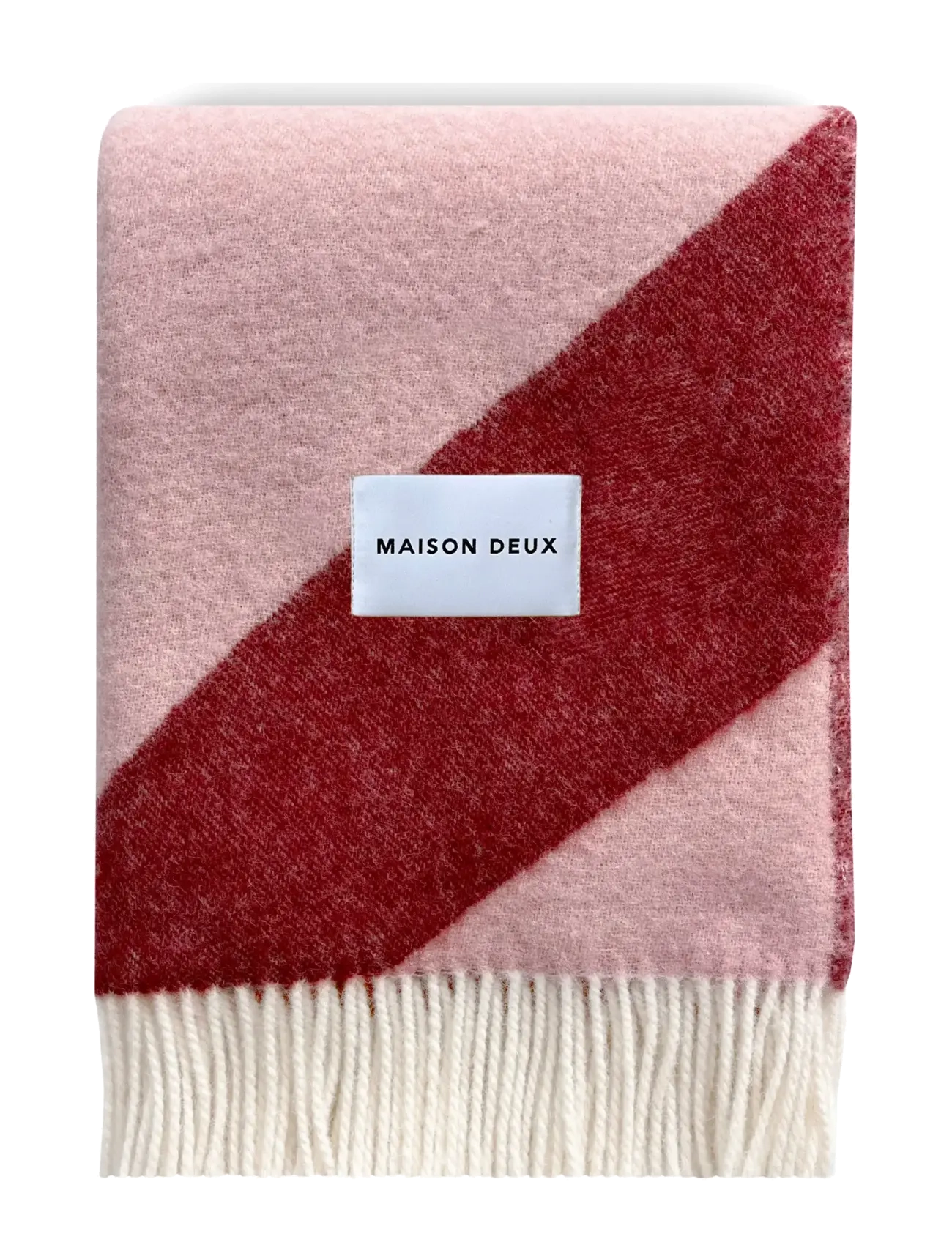 Maison Deux Swirl Blanket, 130X 200 cm, Cushions & Blankets, Rosa - Blankets Throws, Homeware