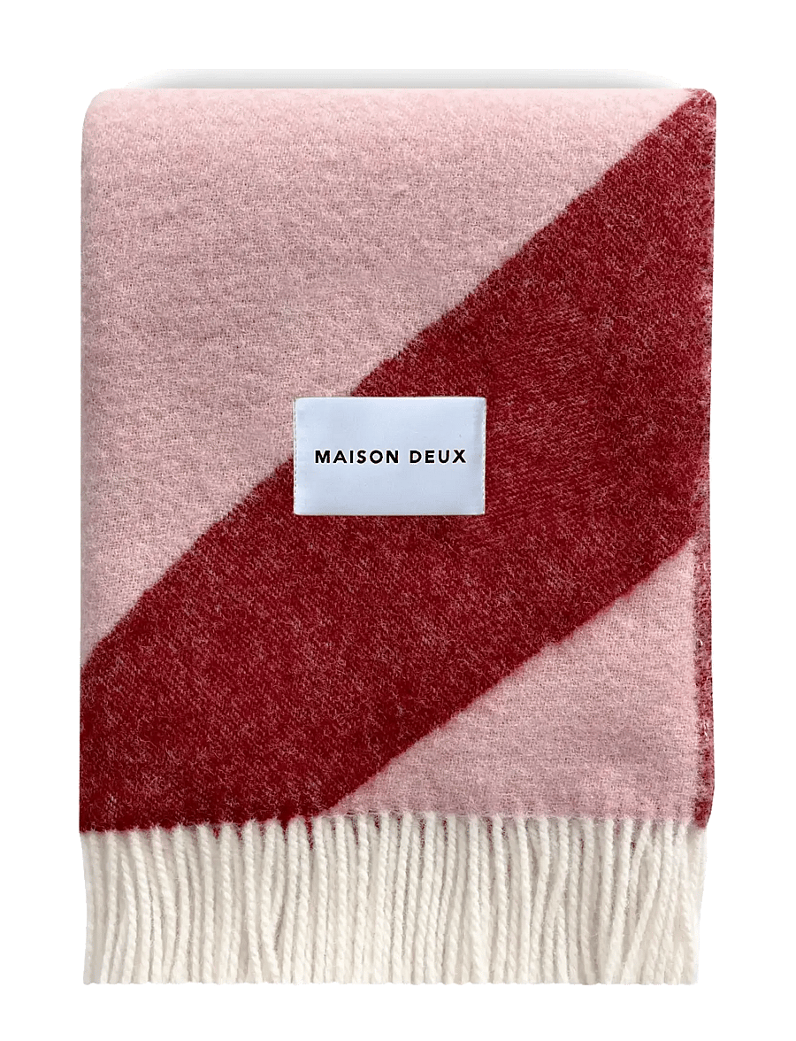 Maison Deux - Swirl Blanket - decken - pink/bordeaux - 0