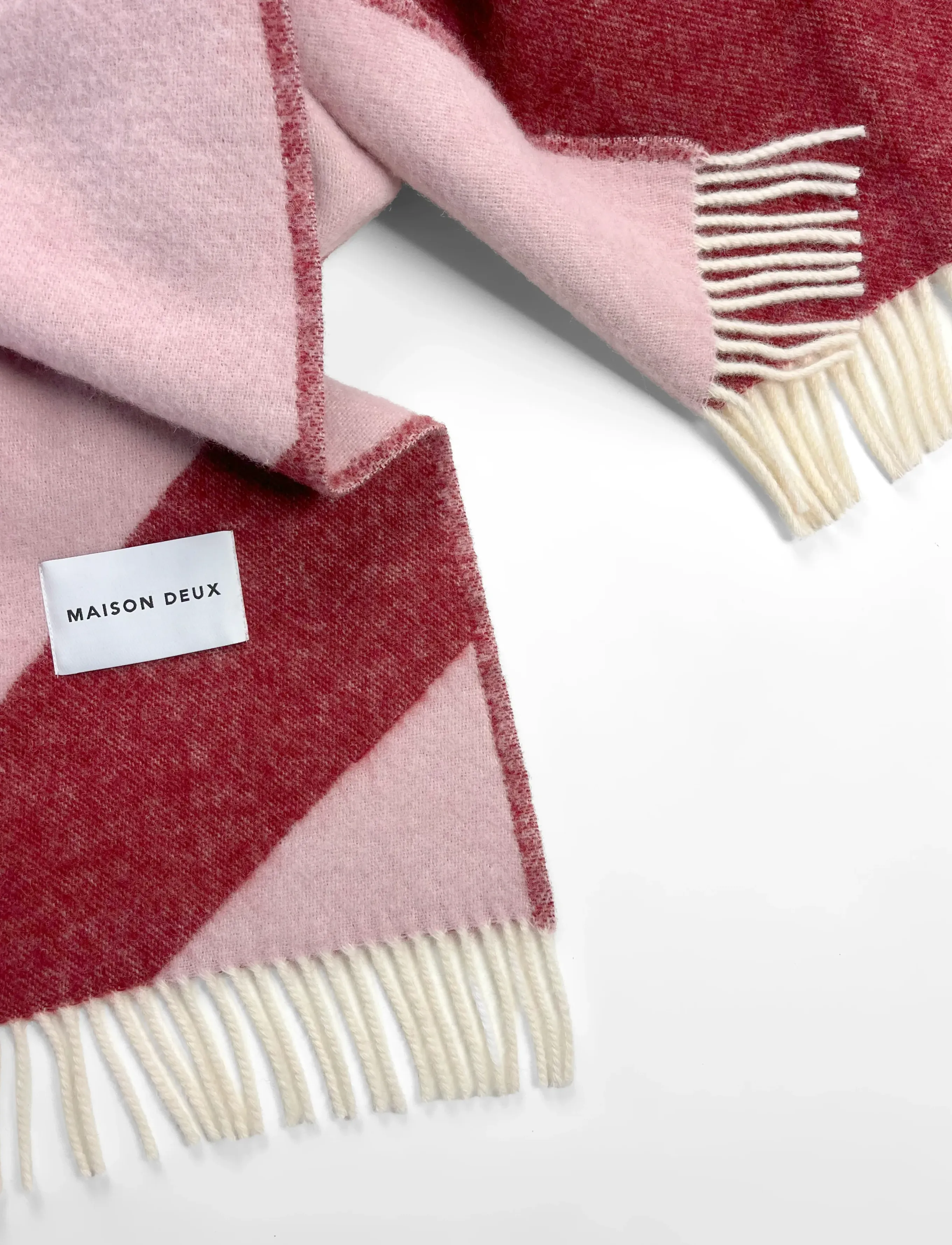 Maison Deux - Swirl Blanket - pink/bordeaux - 1