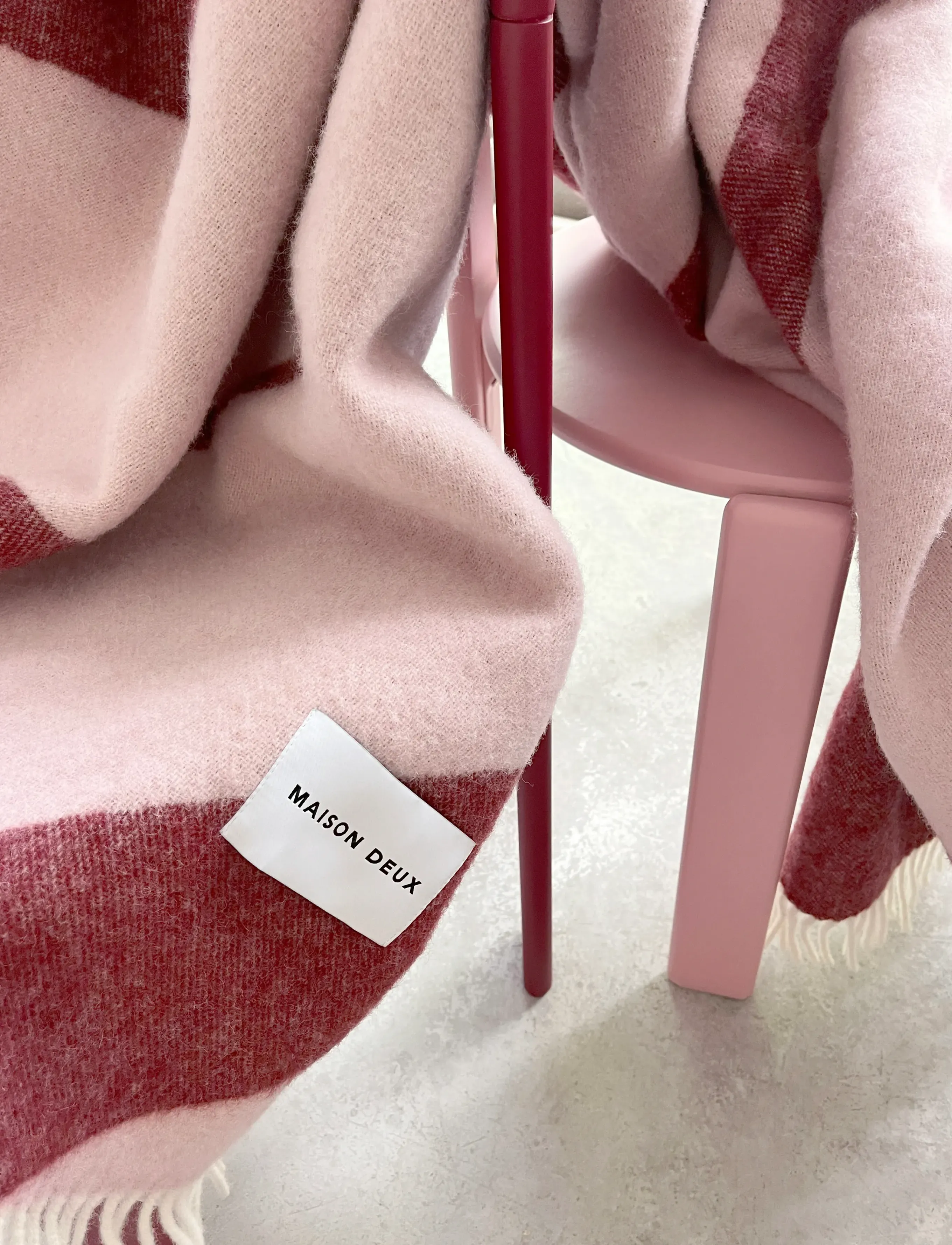 Maison Deux - Swirl Blanket - pink/bordeaux - 3