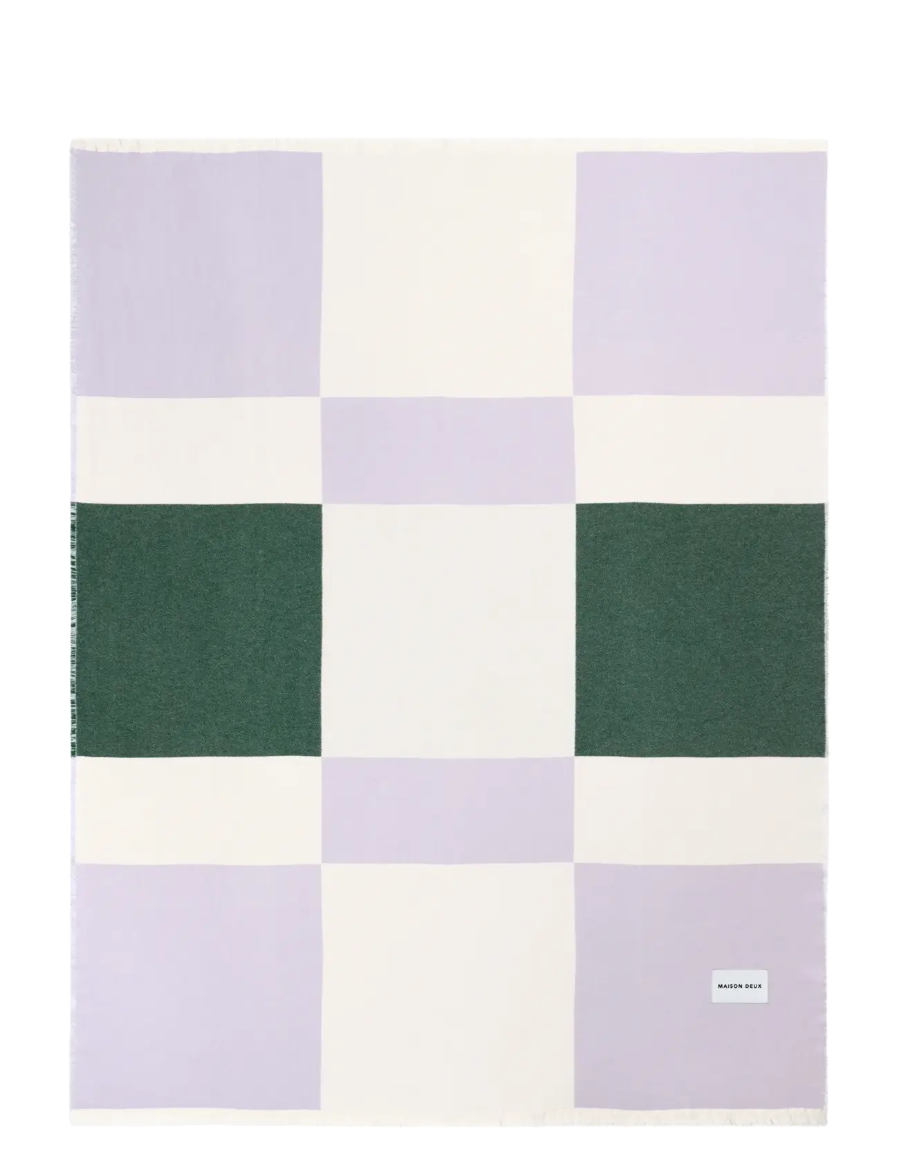 Maison Deux - Check Bold Blanket Lilac Forest - lilac forest - 1