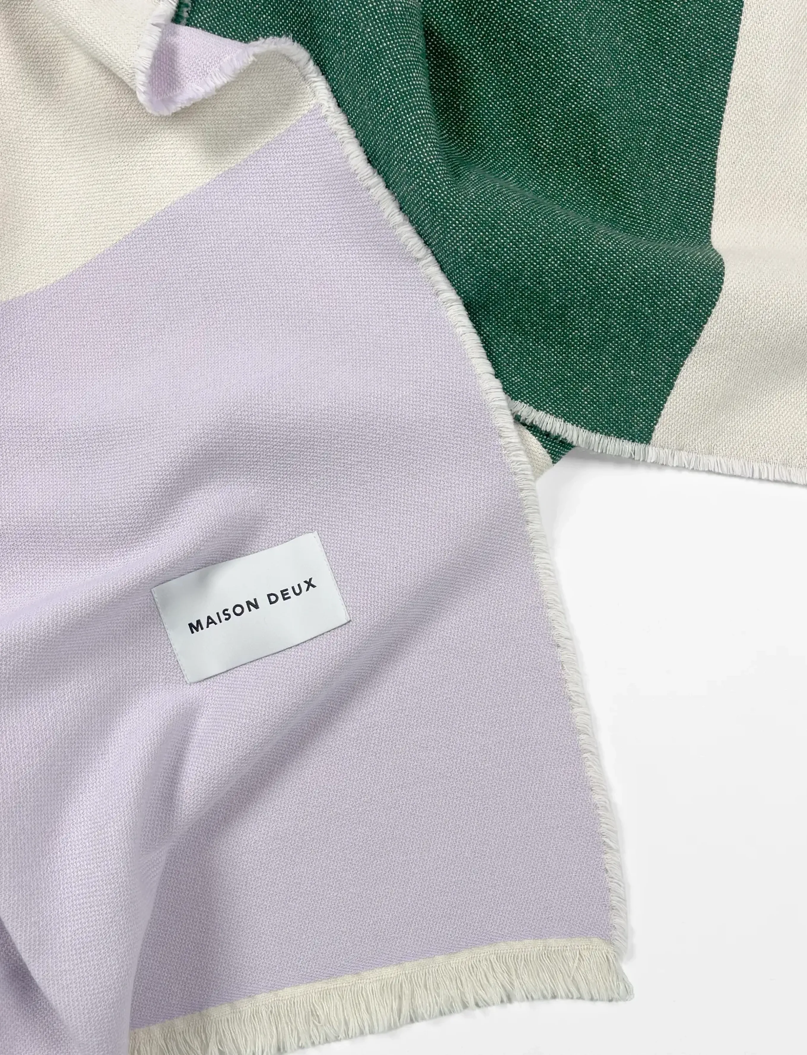 Maison Deux - Check Bold Blanket Lilac Forest - lilac forest - 2