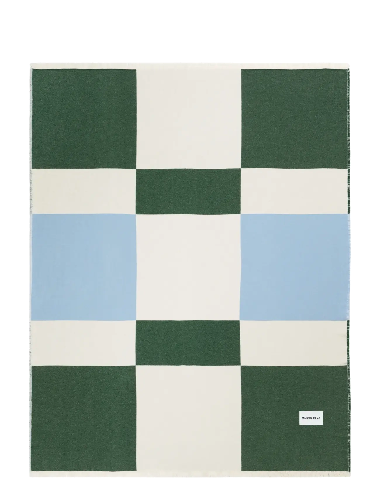 Maison Deux - Check Bold Blanket Forest Blue - forest blue - 1
