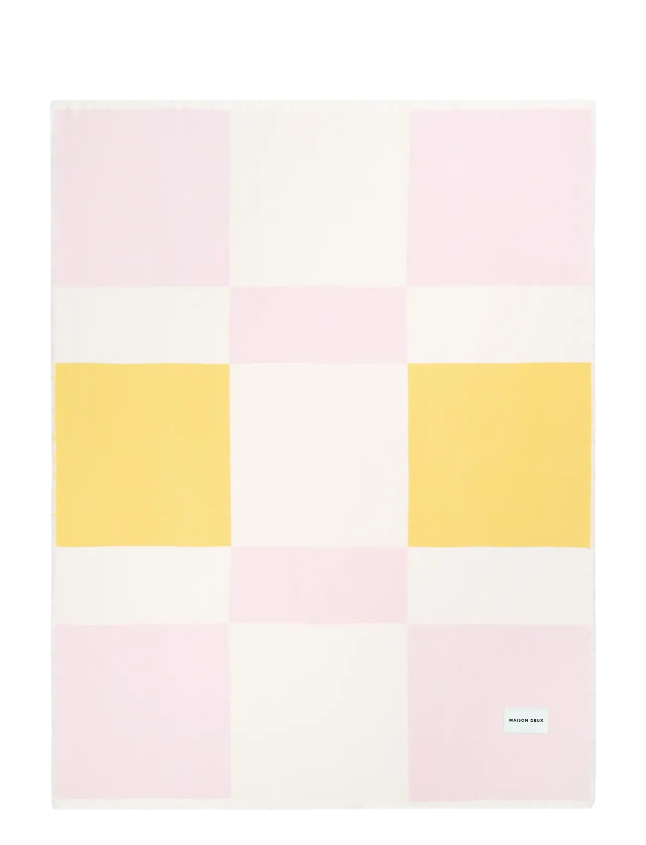 Maison Deux - Check Bold Blanket Pink Sun - pink sun - 1