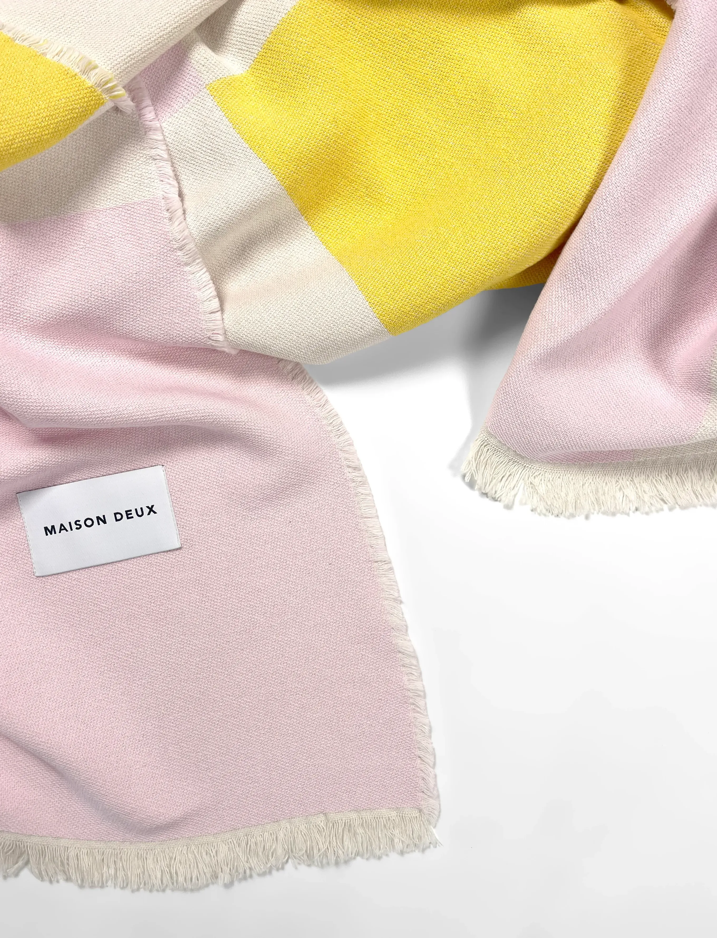 Maison Deux - Check Bold Blanket Pink Sun - pink sun - 2