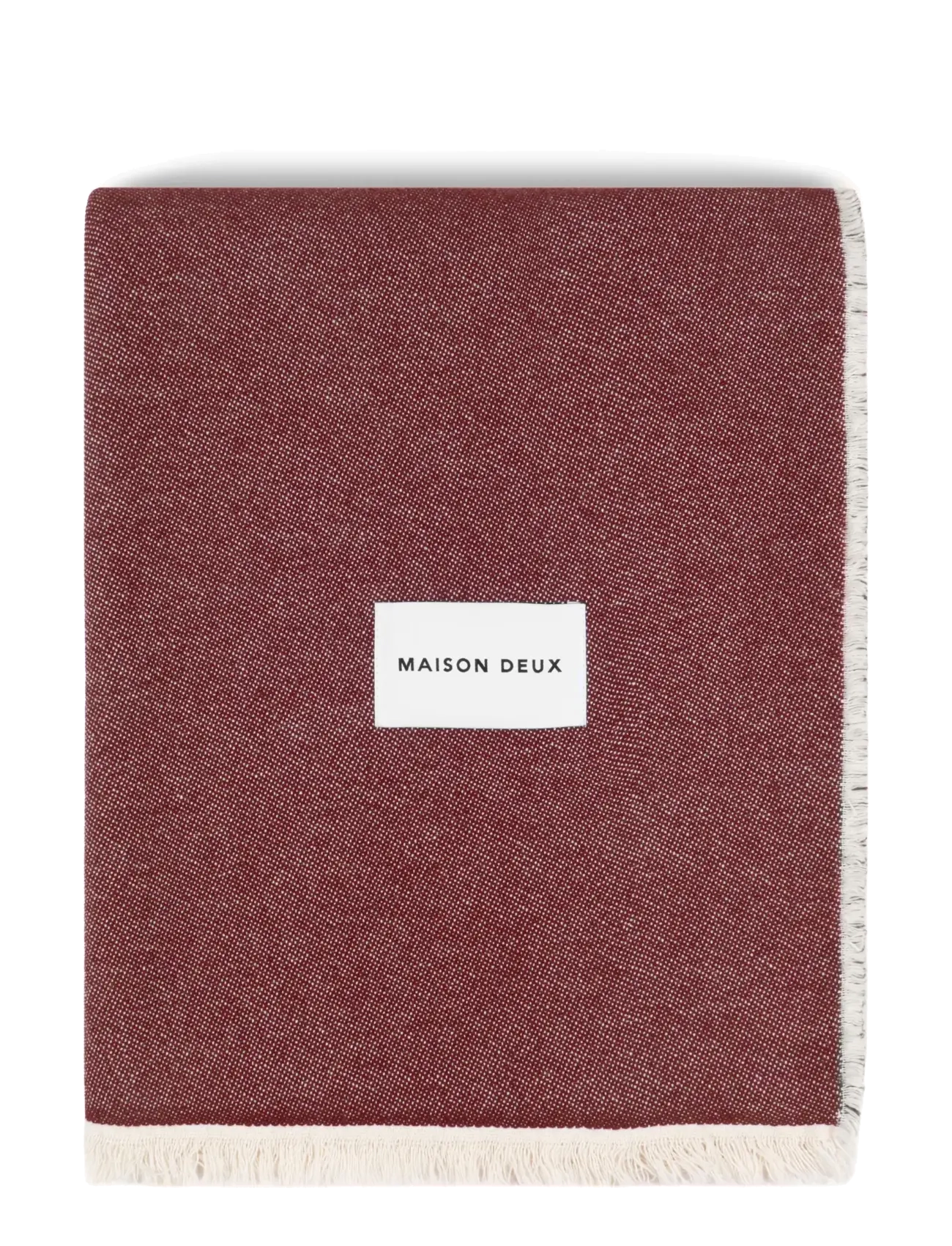 Maison Deux Check Bold Blanket, 140X 180 cm, Cushions & Blankets, Burgunderrot - Blankets Throws, Homeware