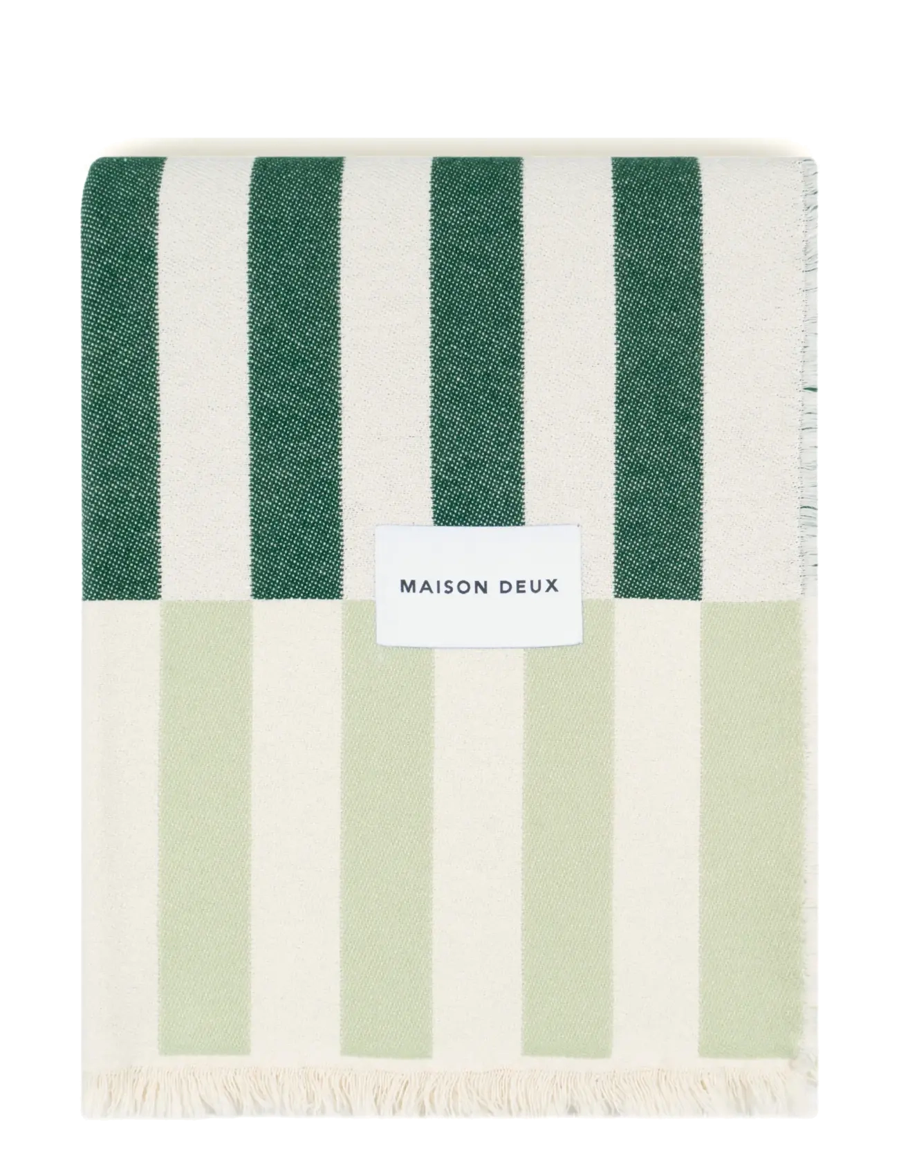 Maison Deux Tiles Blanket Sage Forest - Pleedid - SAGE FOREST / white
