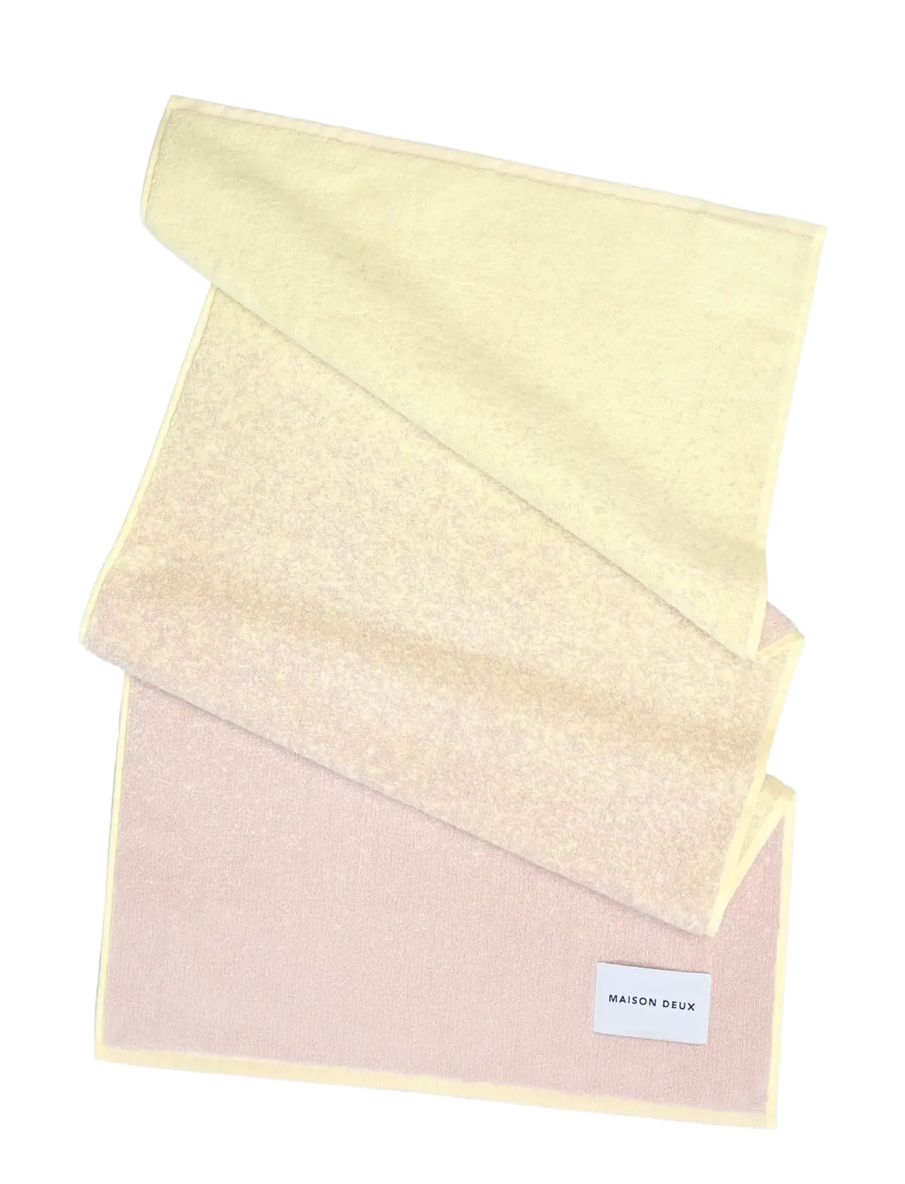 Maison Deux Gradient Butter Yellow Pink, 50X 100 cm, Towels & Bath Towels, Rosa - Hand Homeware