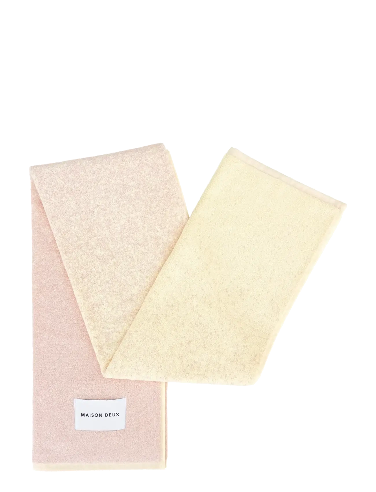 Maison Deux - Gradient Butter Yellow Pink - hand towels - butter yellow/pink - 1