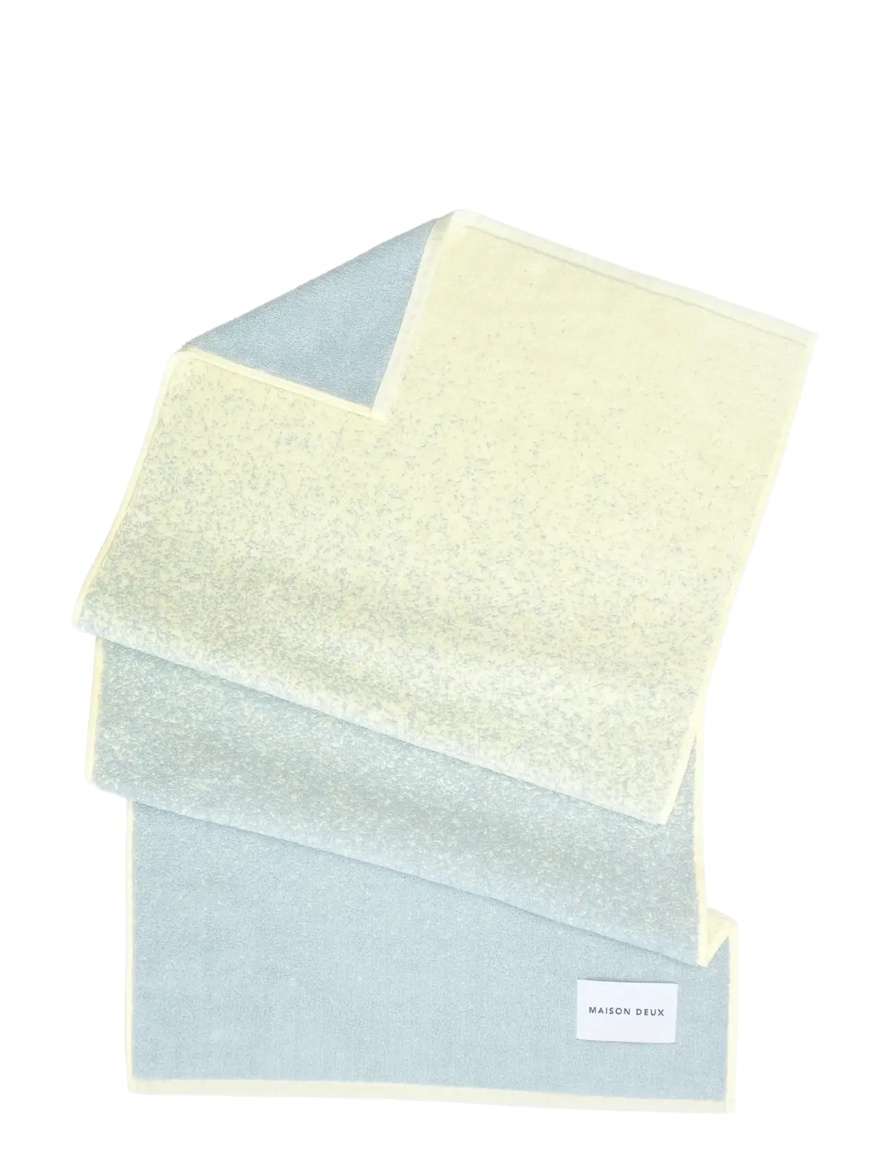 Maison Deux Gradient Blue Butter Yellow, 50X 100 cm, Towels & Bath Towels, Blau - Hand Homeware