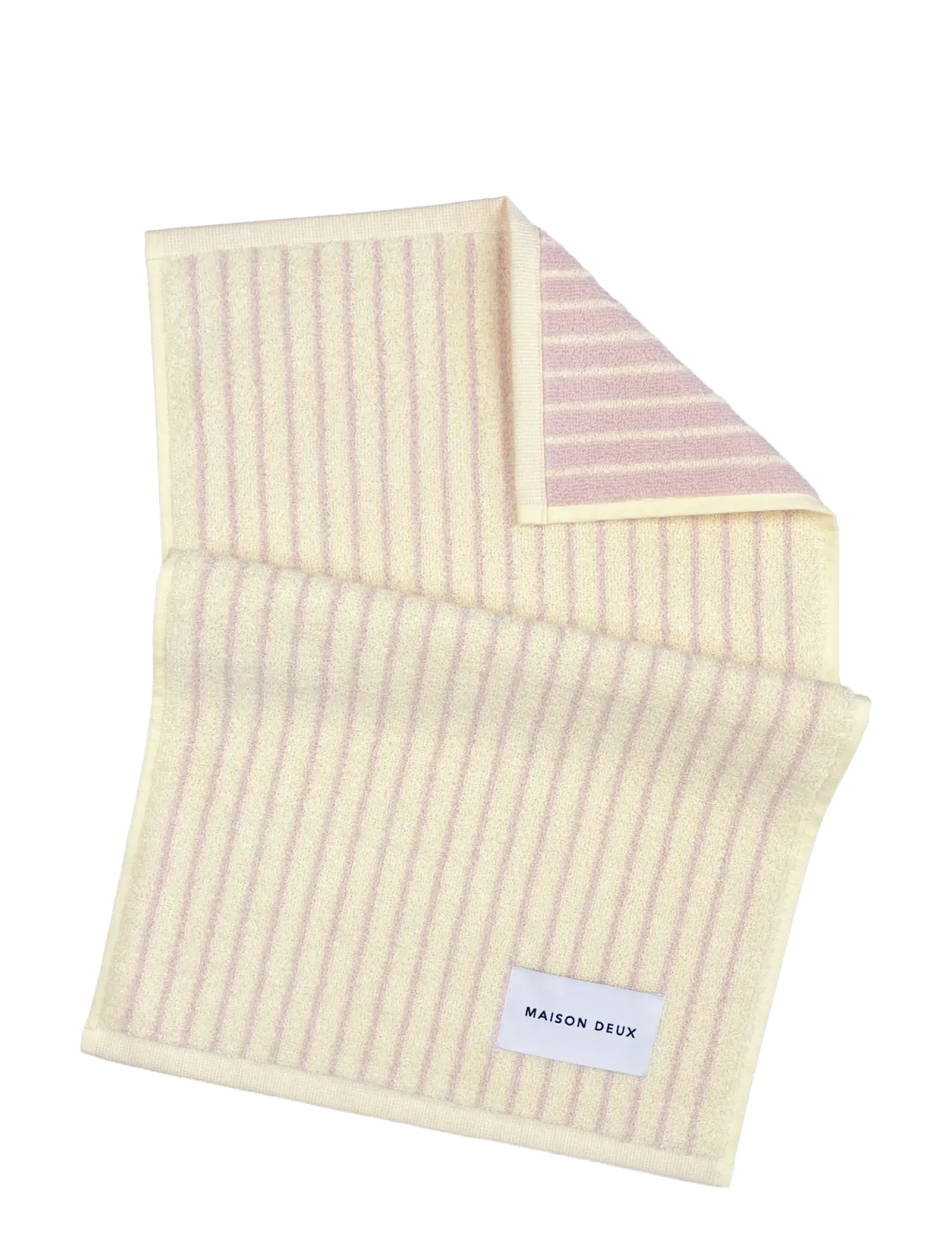 Maison Deux Stripes Color Butter Yellow Pink, 30X 50 cm, Towels & Bath Towels, Rosa - Hand Frauen