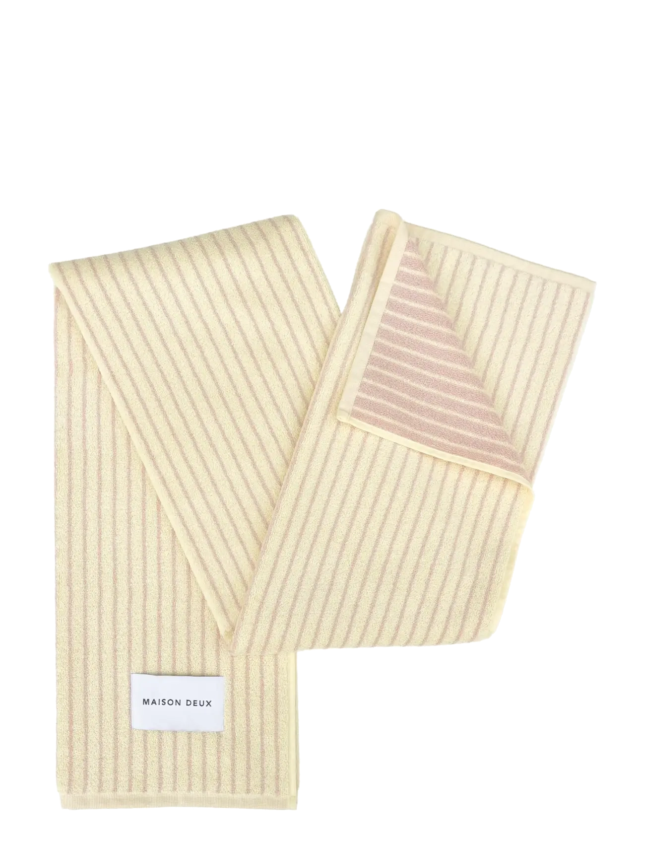 Maison Deux - Stripes Color Butter Yellow Pink - butter yellow/pink - 1