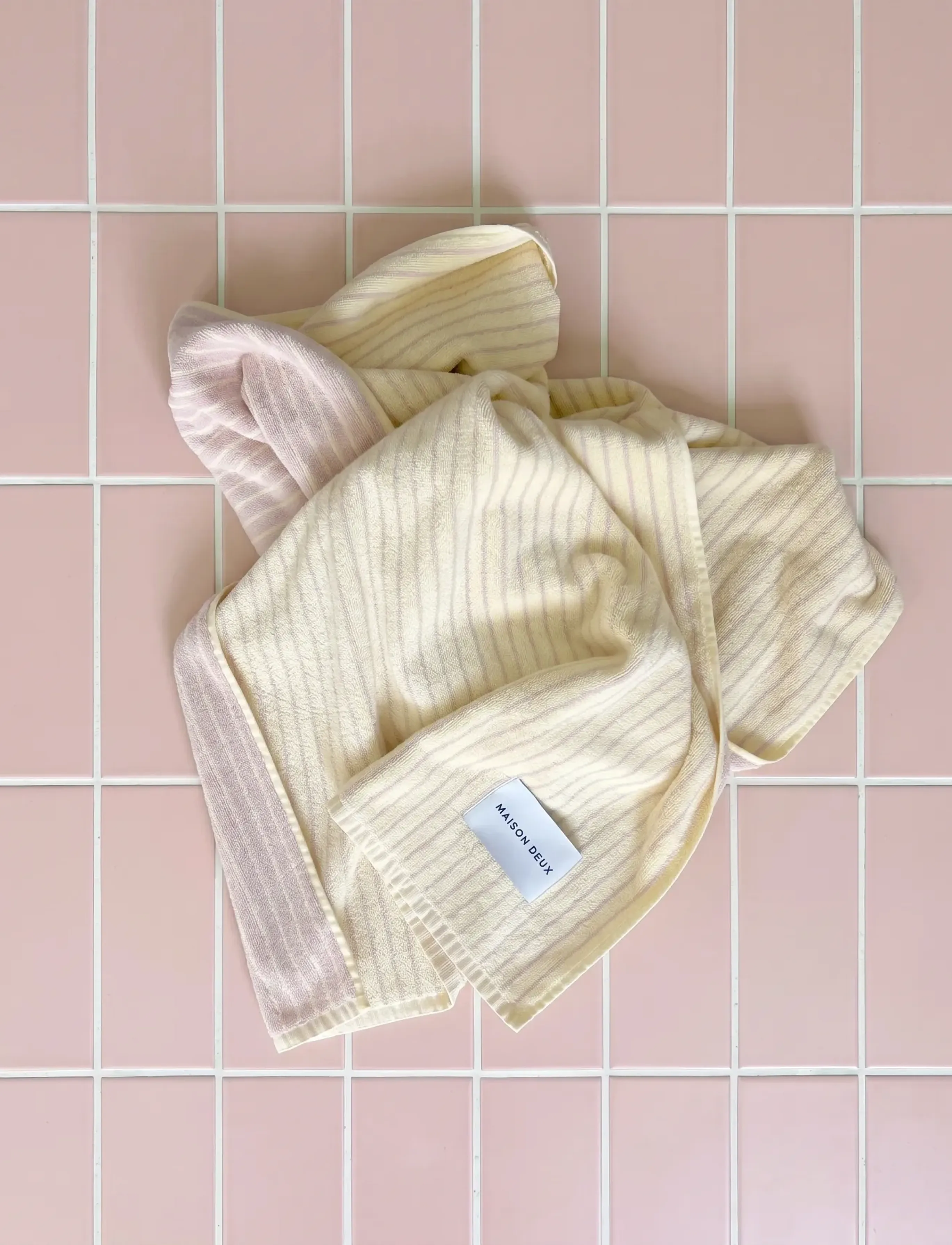 Maison Deux - Stripes Color Butter Yellow Pink - butter yellow/pink - 5