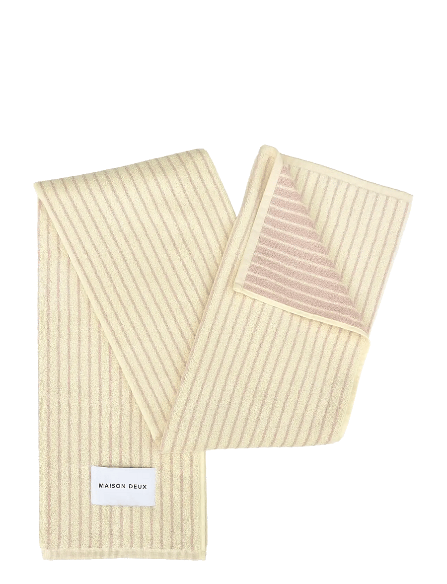 Maison Deux - Stripes Color Butter Yellow Pink - käterätikud - butter yellow/pink - 1