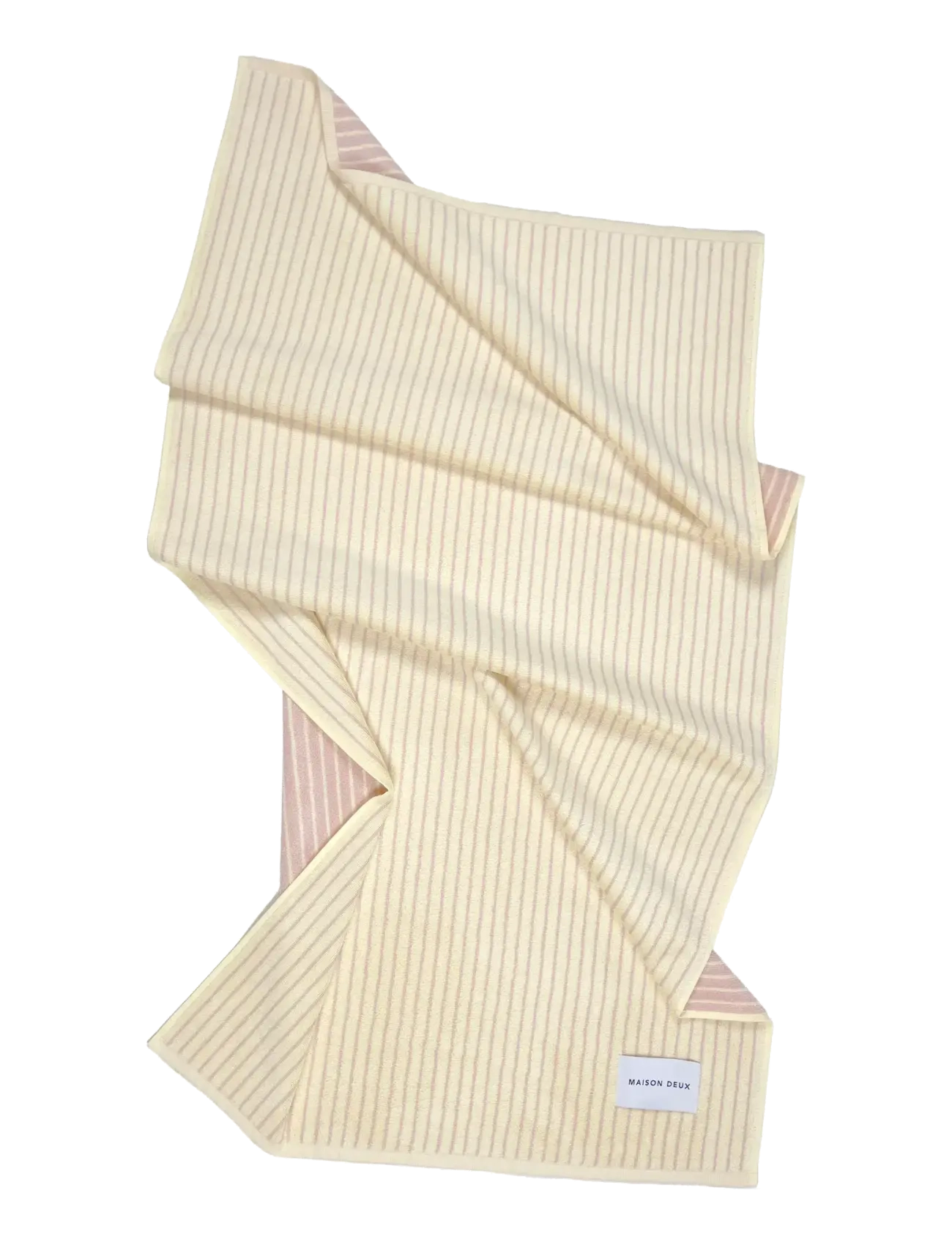 Maison Deux Stripes Color Butter Yellow Pink, 70X 140 cm, Towels & Bath Towels, Rosa - Hand Frauen