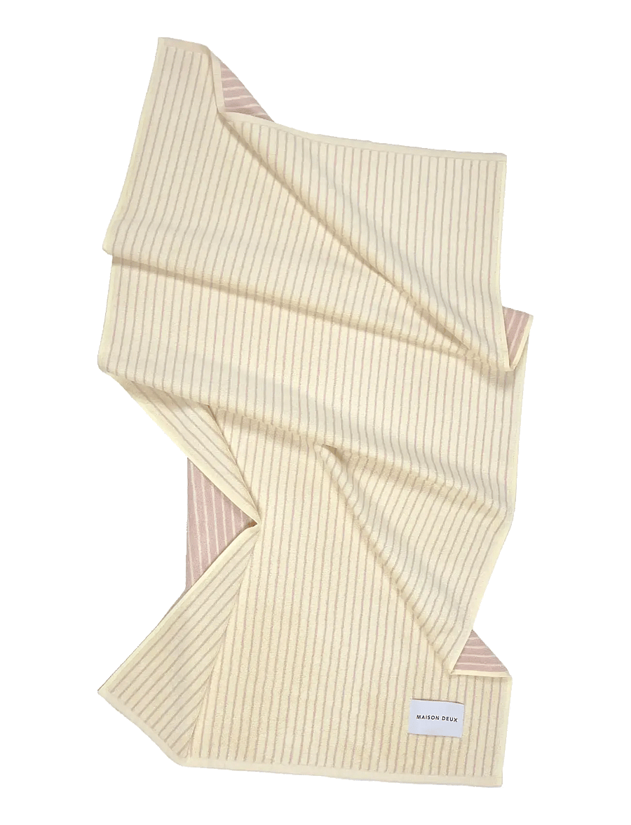Maison Deux - Stripes Color Butter Yellow Pink - badetücher - butter yellow/pink - 1