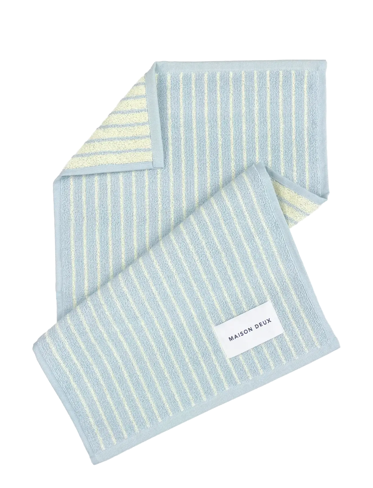Maison Deux Stripes Color Blue Butter Yellow, 30X 50 cm, Towels & Bath Towels, Blau - Hand Frauen