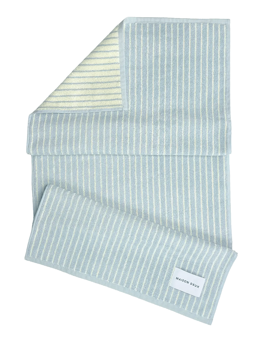 Maison Deux - Stripes Color Blue Butter Yellow - badetücher - blue/butter yellow - 0