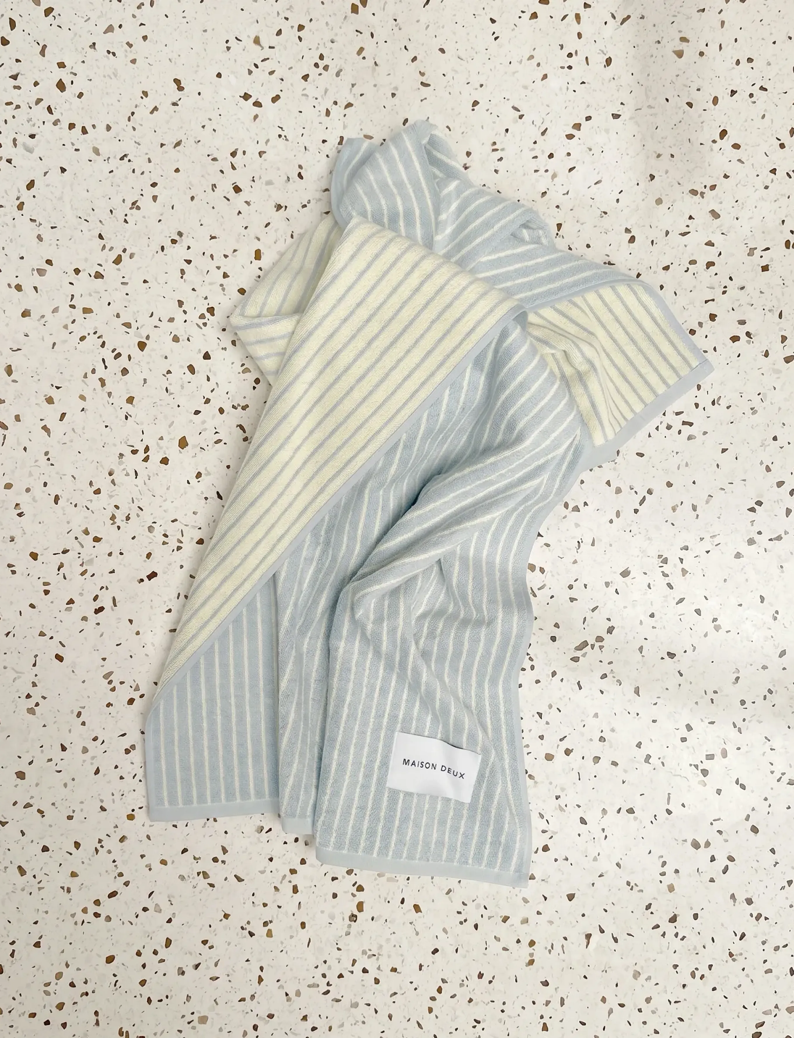 Maison Deux - Stripes Color Blue Butter Yellow - badehåndklæder - blue/butter yellow - 4