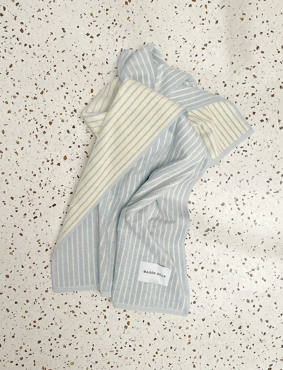 Maison Deux - Stripes Color Blue Butter Yellow - badetücher - blue/butter yellow - 4