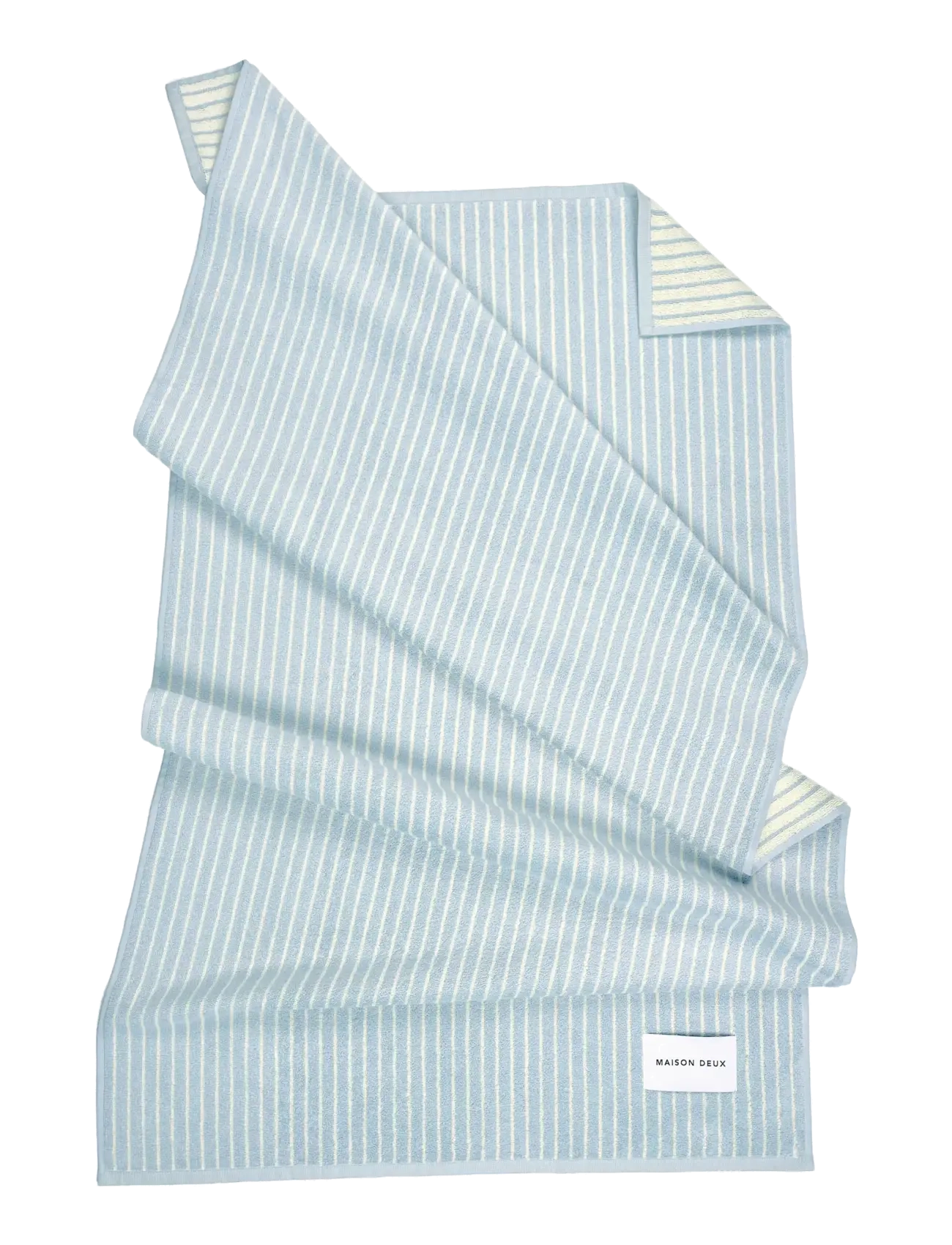 Maison Deux Stripes Color Blue Butter Yellow, 70X 140 cm, Towels & Bath Towels, Blau - Hand Frauen