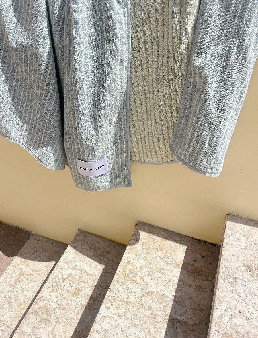 Maison Deux - Stripes Color Blue Butter Yellow - blue/butter yellow - 4