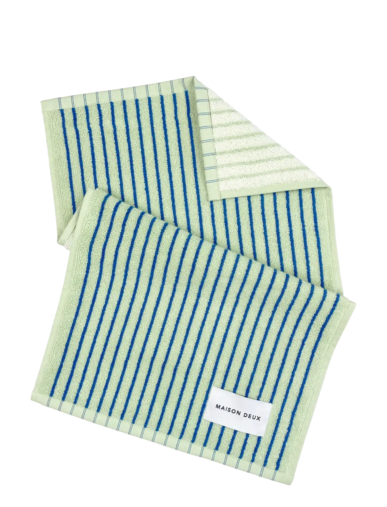 Maison Deux Stripes Color Sage Cobalt Blue, 30X 50 cm, Towels & Bath Towels, Grün - Hand Frauen