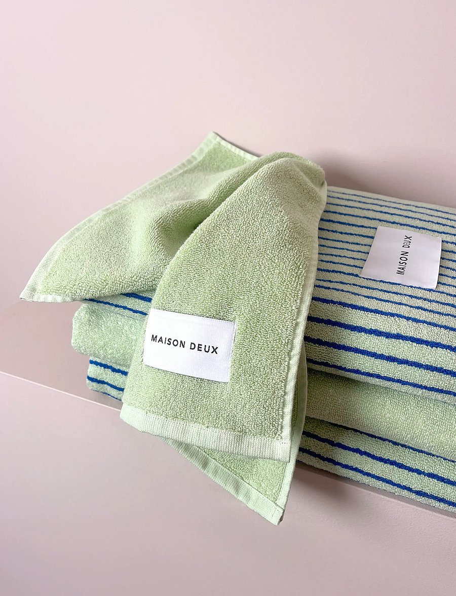 Maison Deux - Stripes Color Sage Cobalt Blue - sage/cobalt blue - 3