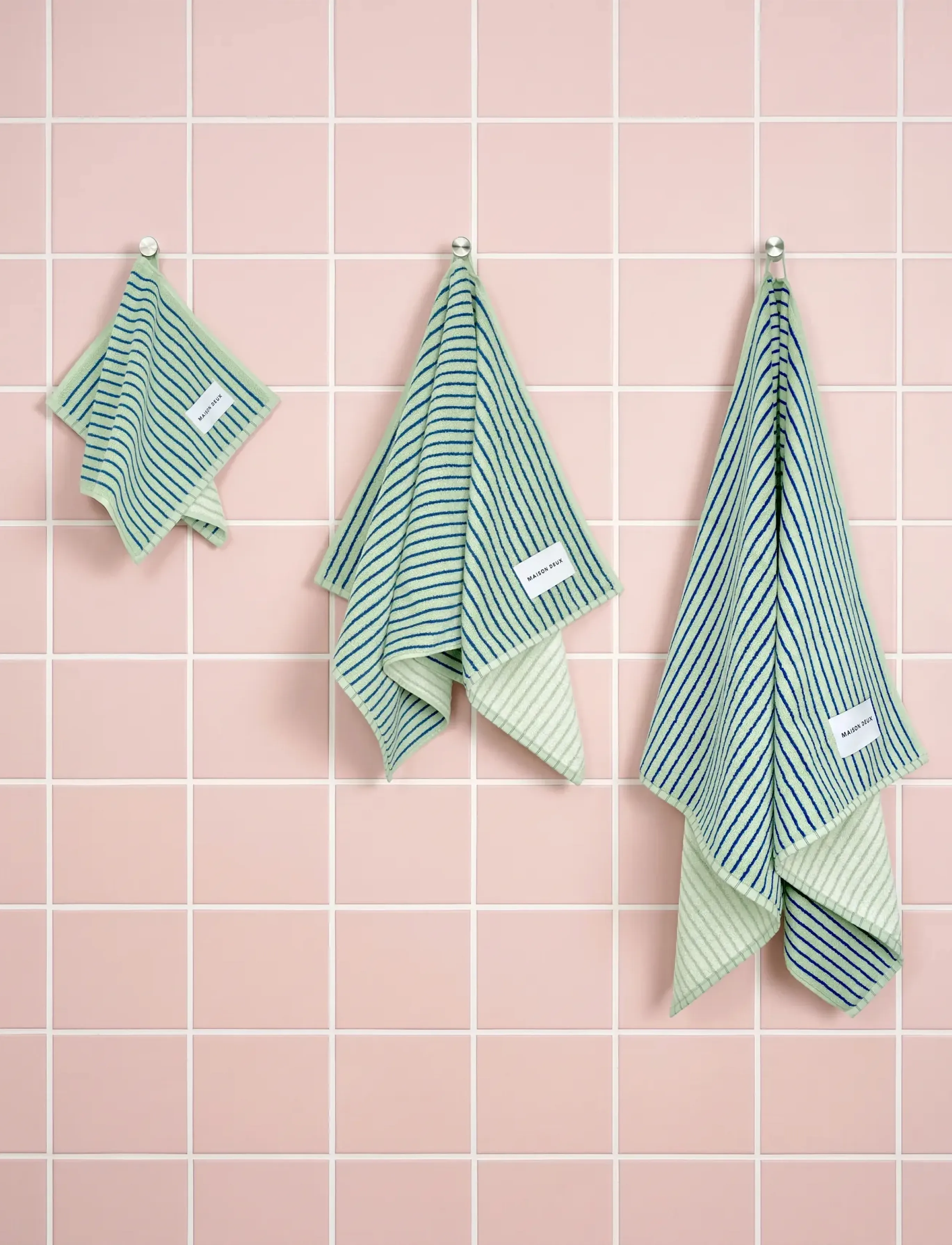 Maison Deux - Stripes Color Sage Cobalt Blue - sage/cobalt blue - 5