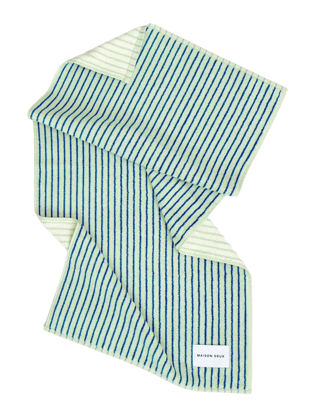 Maison Deux Stripes Color Sage Cobalt Blue, 50X 100 cm, Towels & Bath Towels, Grün - Hand Frauen