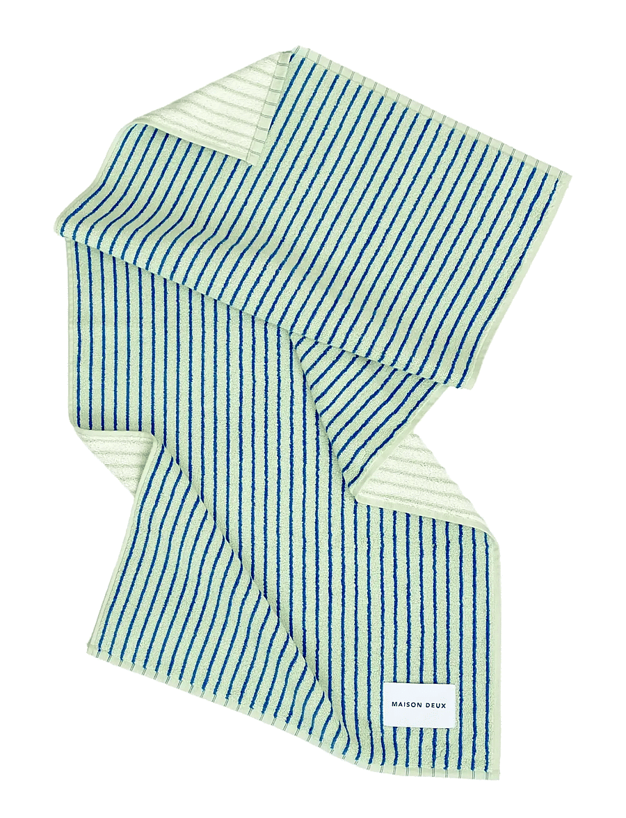 Maison Deux - Stripes Color Sage Cobalt Blue - käterätikud - sage/cobalt blue - 0